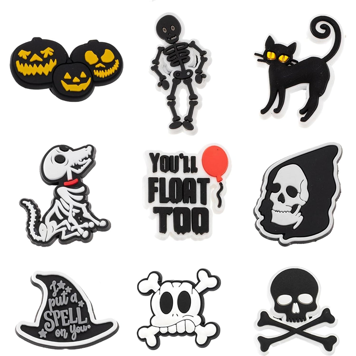 25 Piezas Encantos de Zapatos Halloween MelleFlarynsun PVC