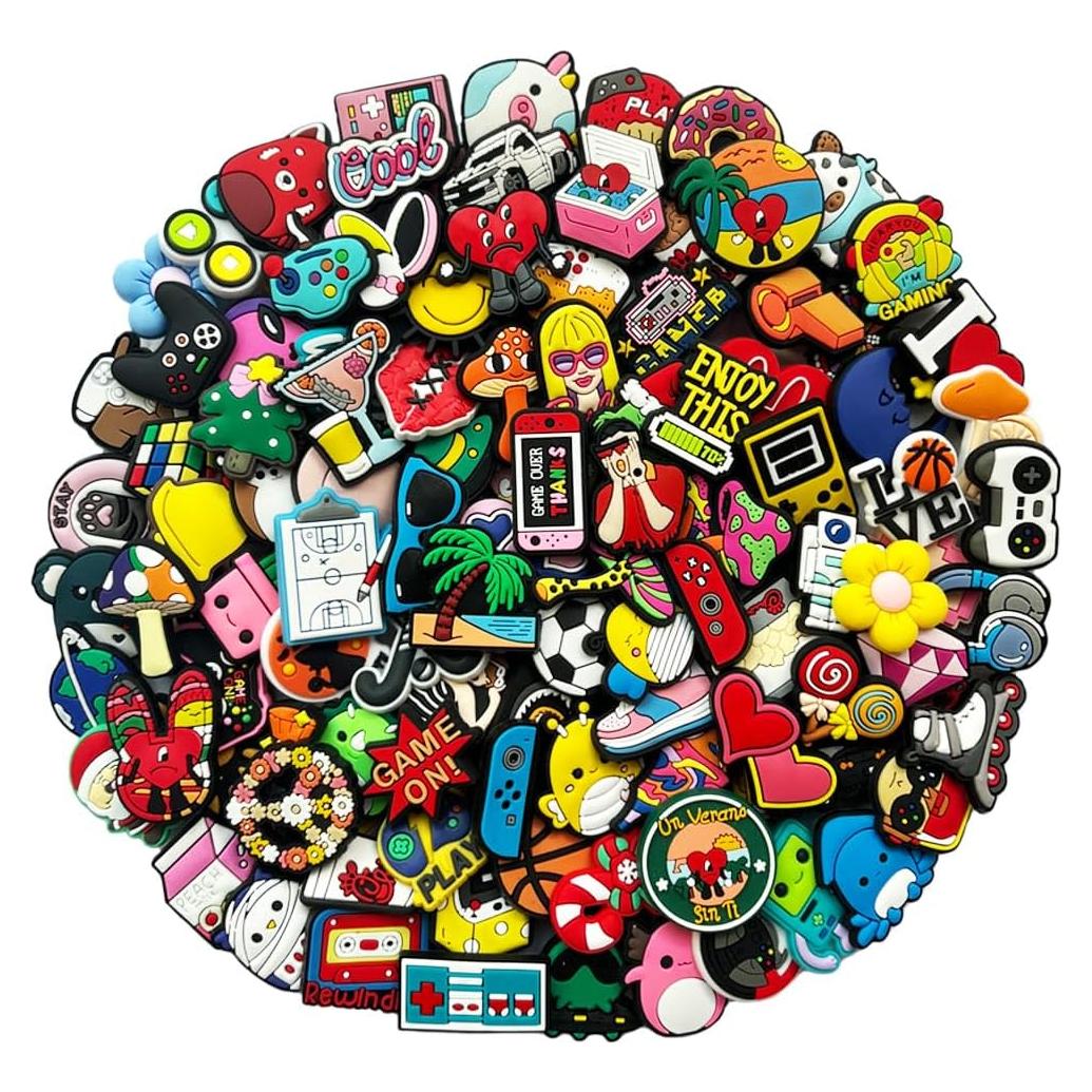 Lote de 30 Encantos de Zapatos PVC Unisex - Decoración Divertida