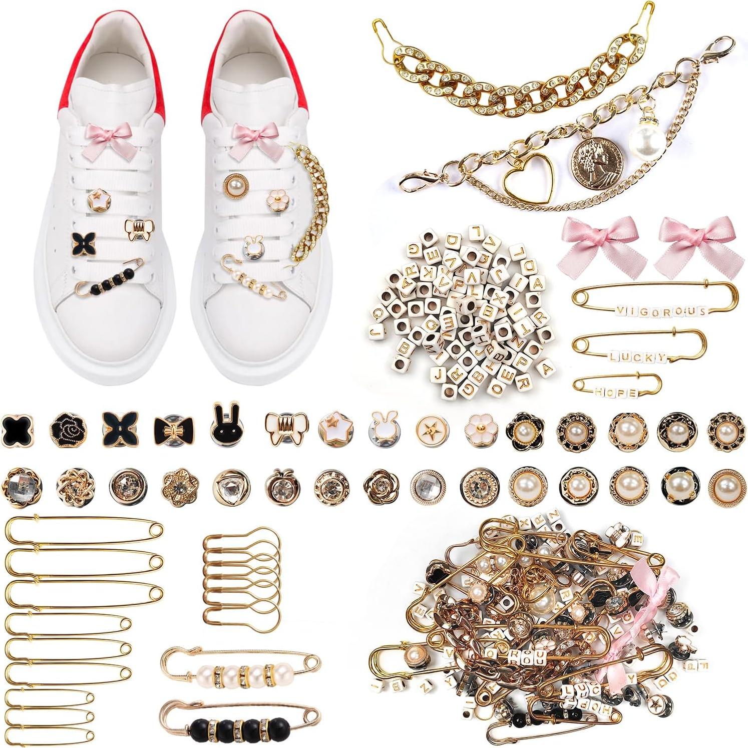 Kit 151 Pcs Encantos de Calcetines Basura Dorado - Accesorios Divertidos