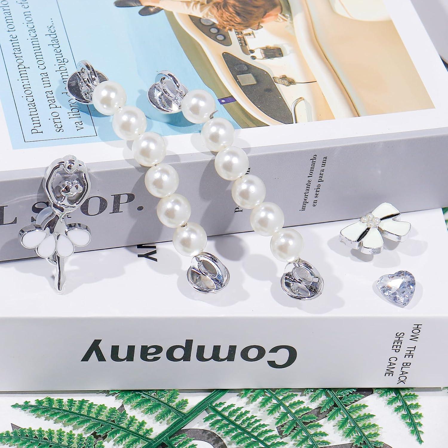 18 Piezas Encantos Brillantes para Zapatos de Mujer - Joyería de Lujo