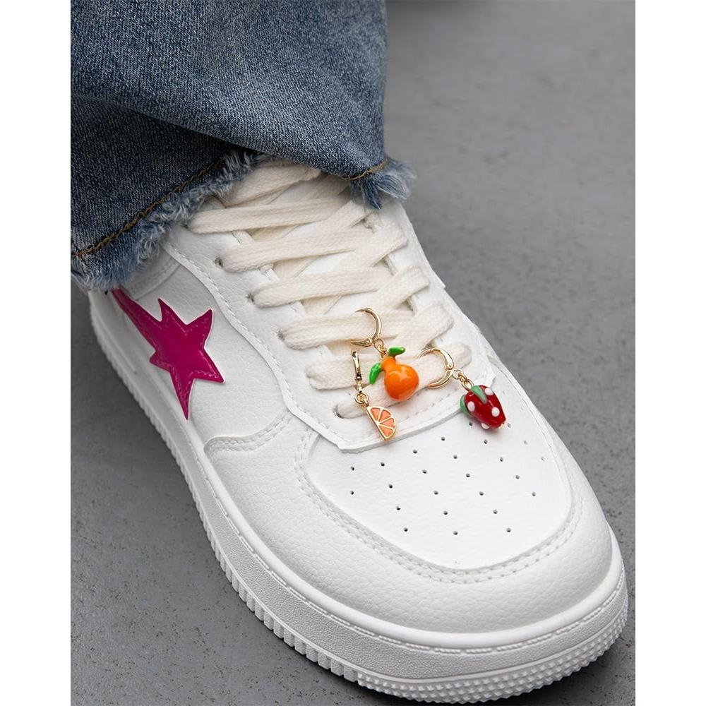6 Encantos de Frutas para Zapatillas Dorados - Accesorios DIY
