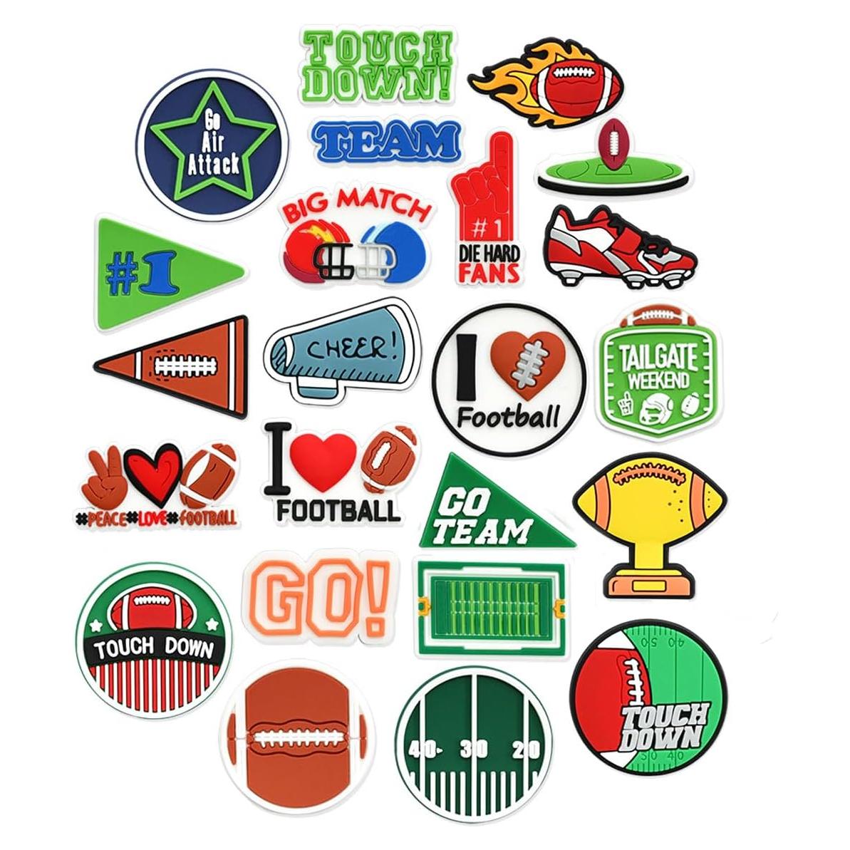 Encantos para Zapatos Deportivos PVC - Fútbol, Baloncesto, Voleibol