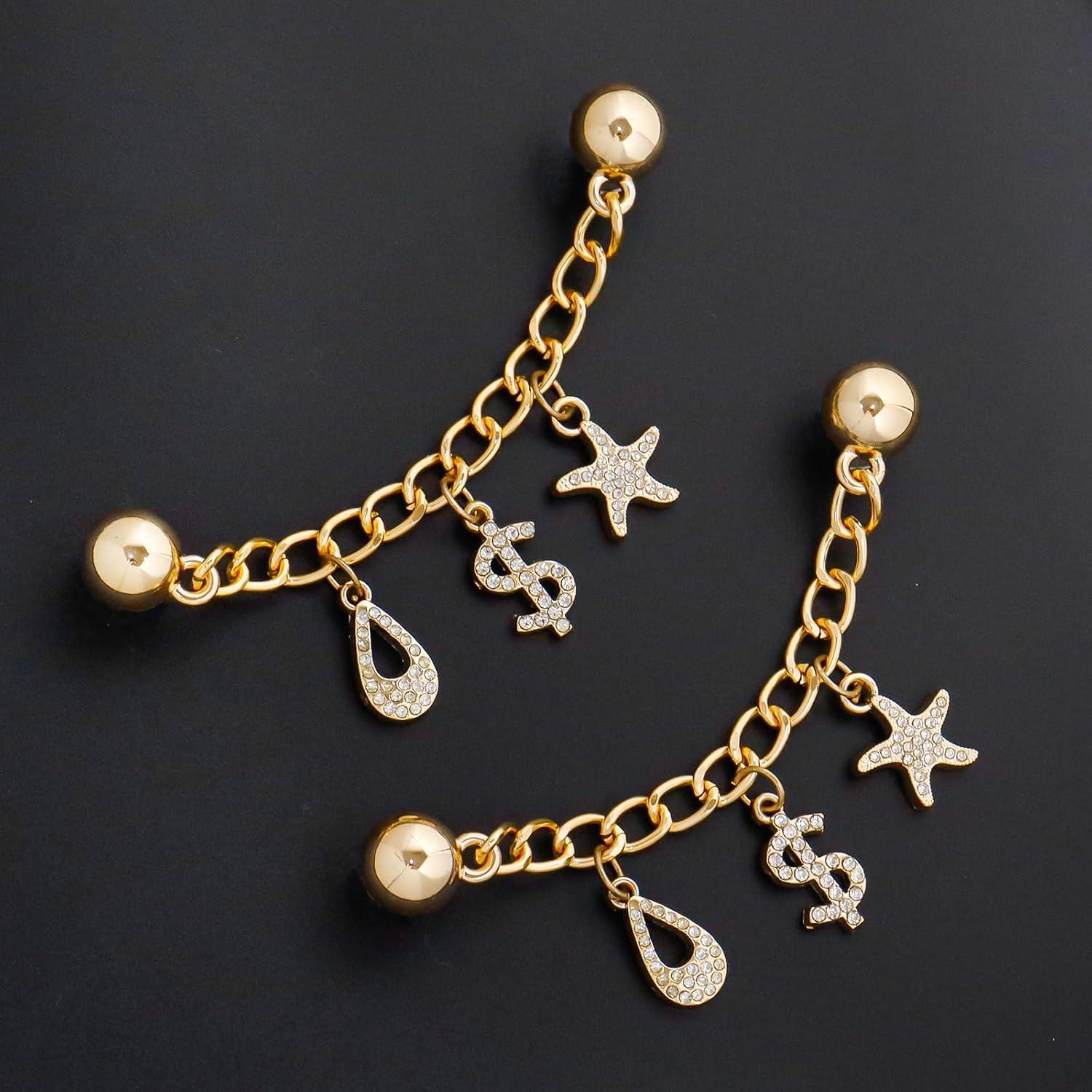 20 Piezas Charms para Zapatos Bling con Perlas y Flores