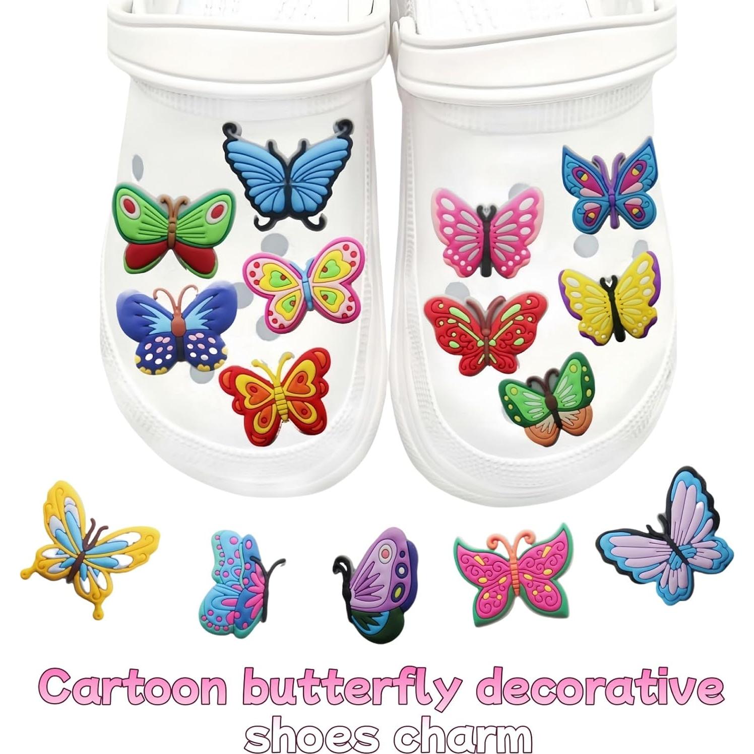 25 Encantos de Zapatos Mariposa y Flores YSLZSYS - Decoración Verano