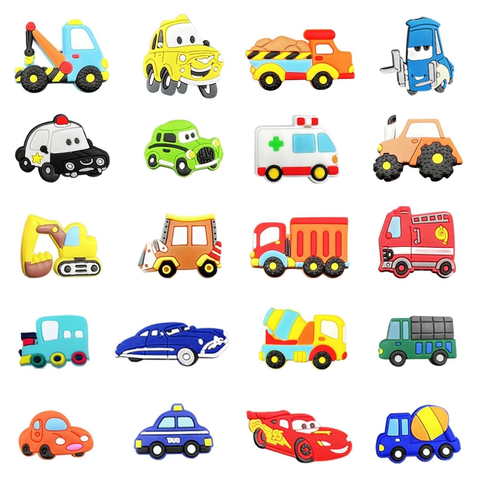Encantos para Zapatos Niños Vehículos 20 Piezas PVC