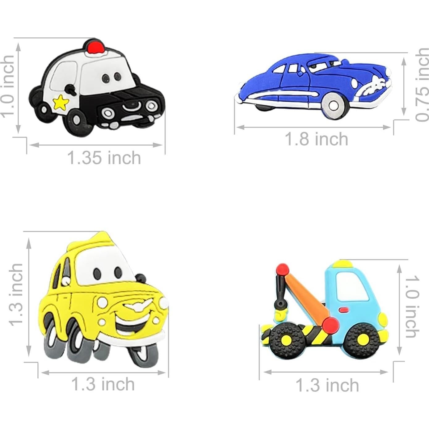 Encantos para Zapatos Niños Vehículos 20 Piezas PVC