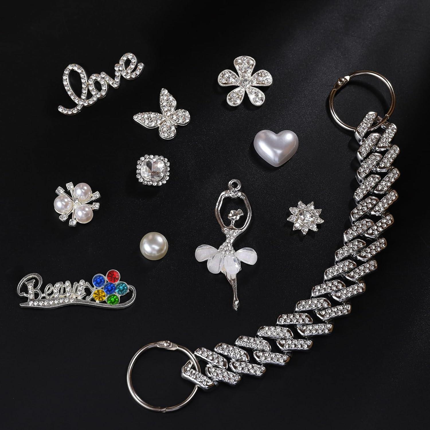 Encantos de Zapatos Brillantes Winee para Mujeres y Niñas - 26 Piezas