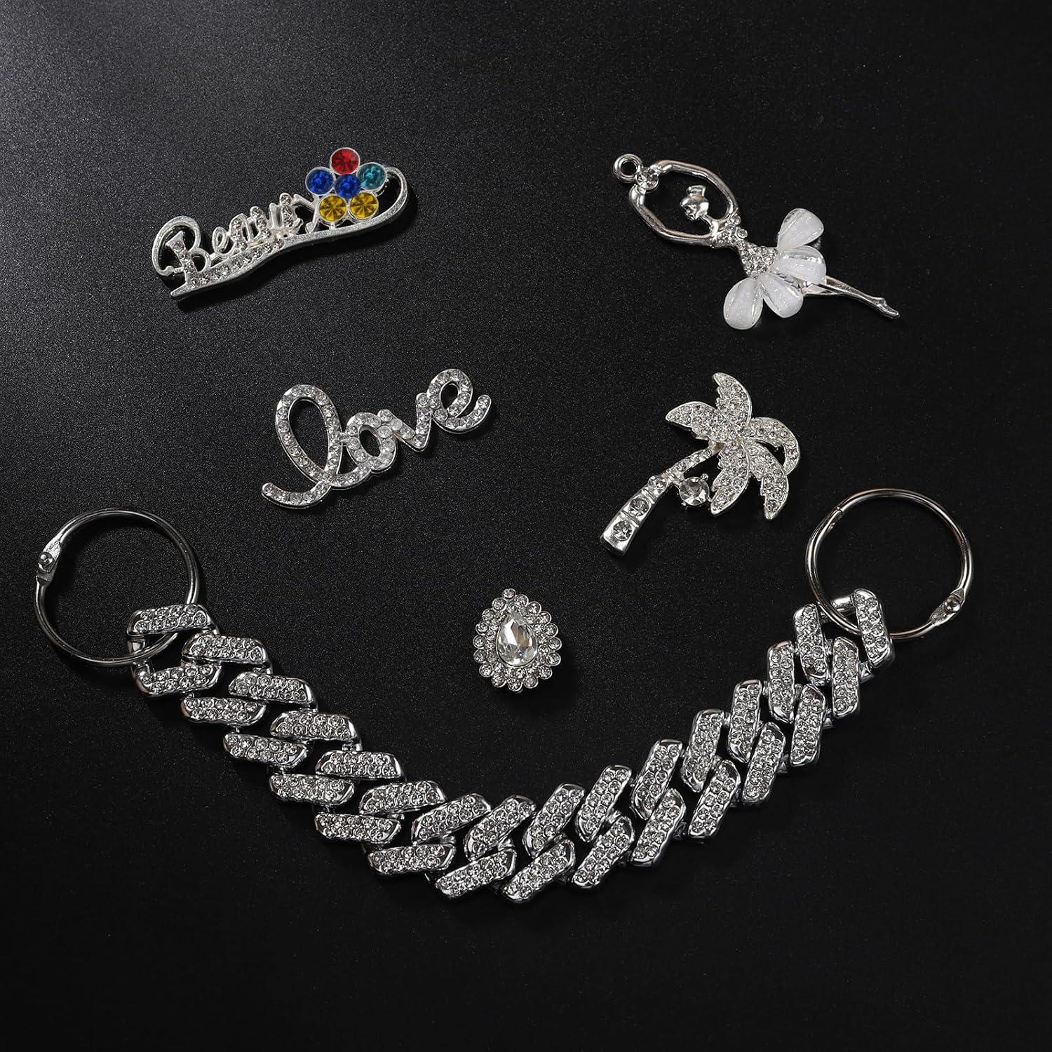 Encantos de Zapatos Brillantes Winee para Mujeres y Niñas - 26 Piezas