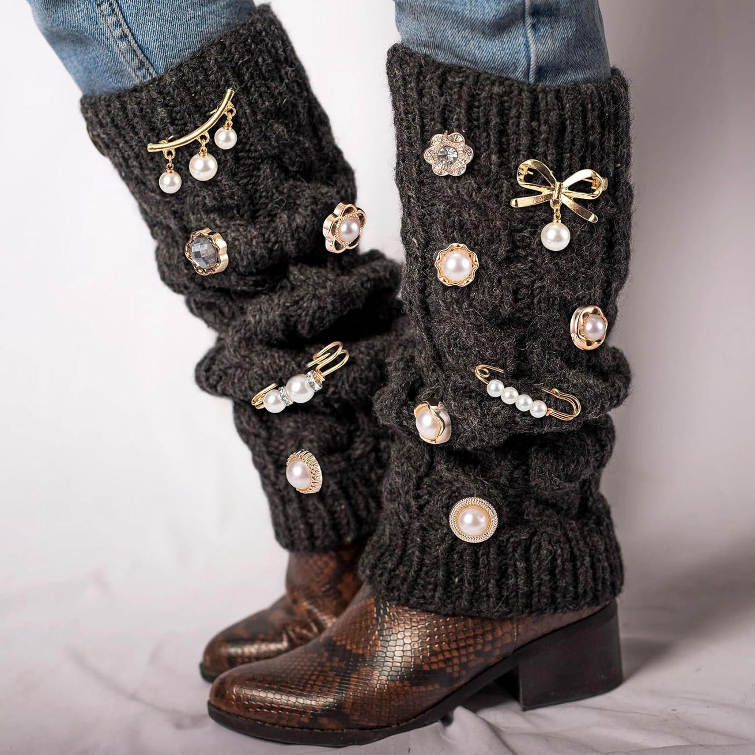 12 Alfileres de Seguridad Decorativos CustomyLife - Perlas y Lentejuelas