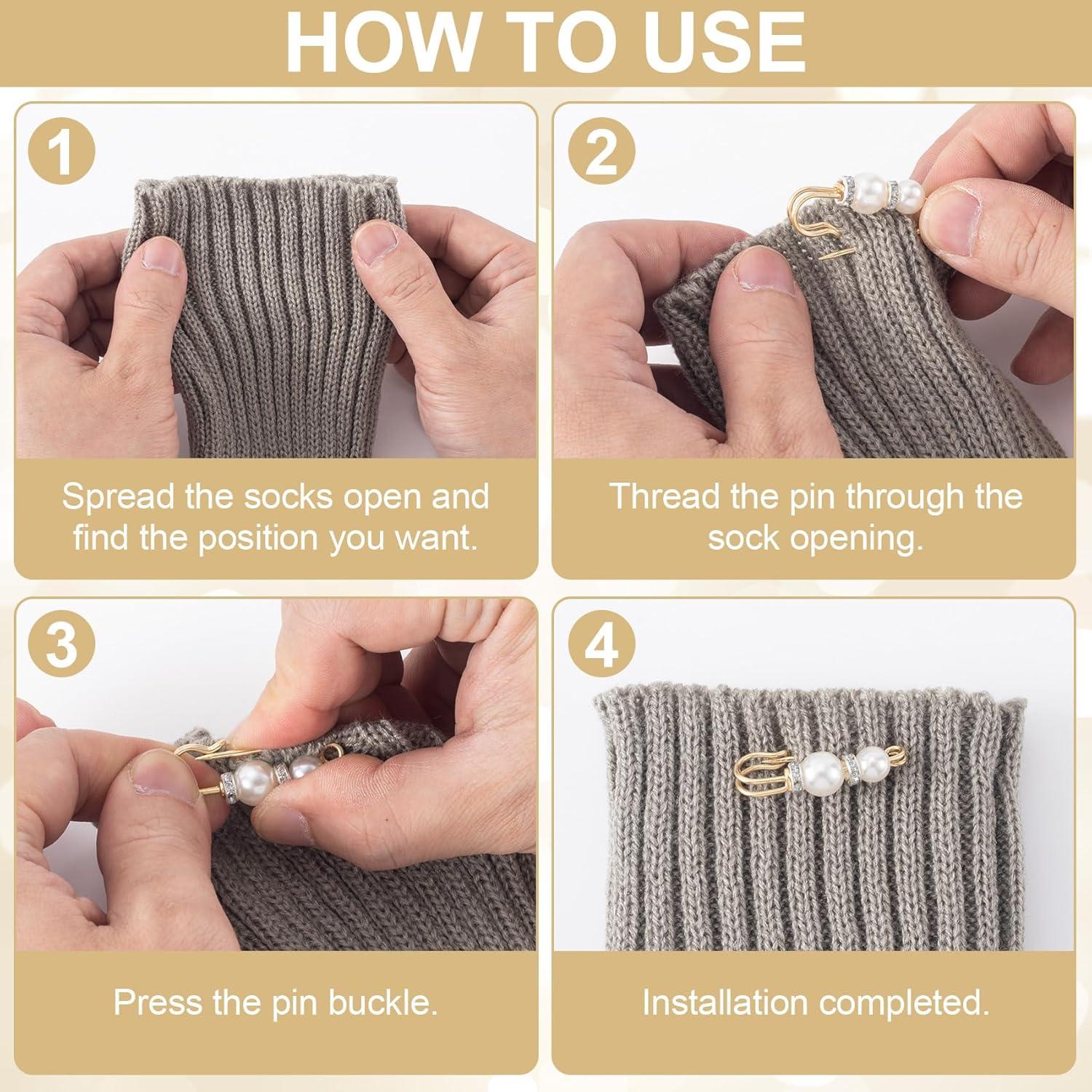 12 Alfileres de Seguridad Decorativos CustomyLife - Perlas y Lentejuelas