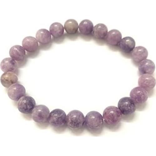 Pulsera de Lepidolita Hecha a Mano Crystal Miracle 17.78 cm