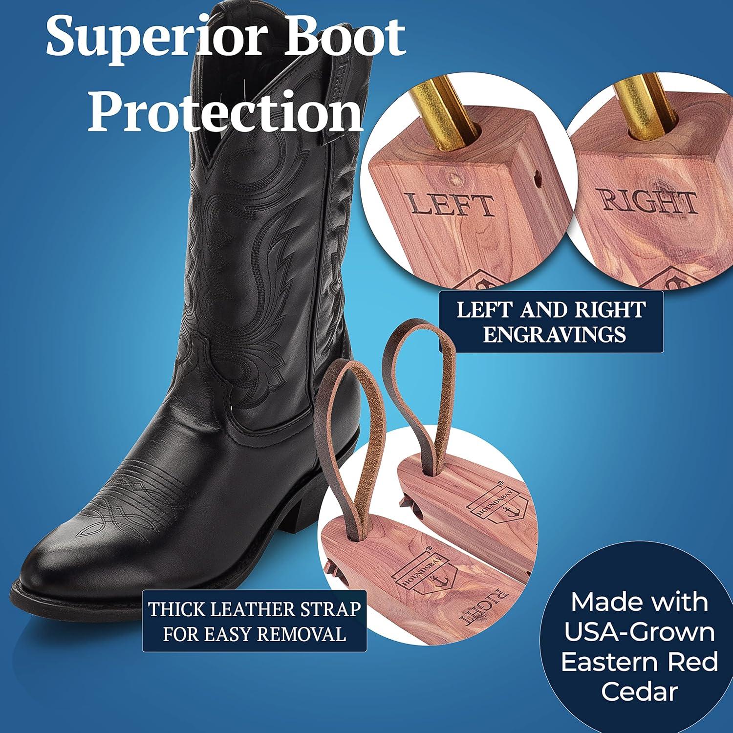 HOUNDSBAY Árboles para Botas Cowboy de Cedro - Mediano 7-9.5 US