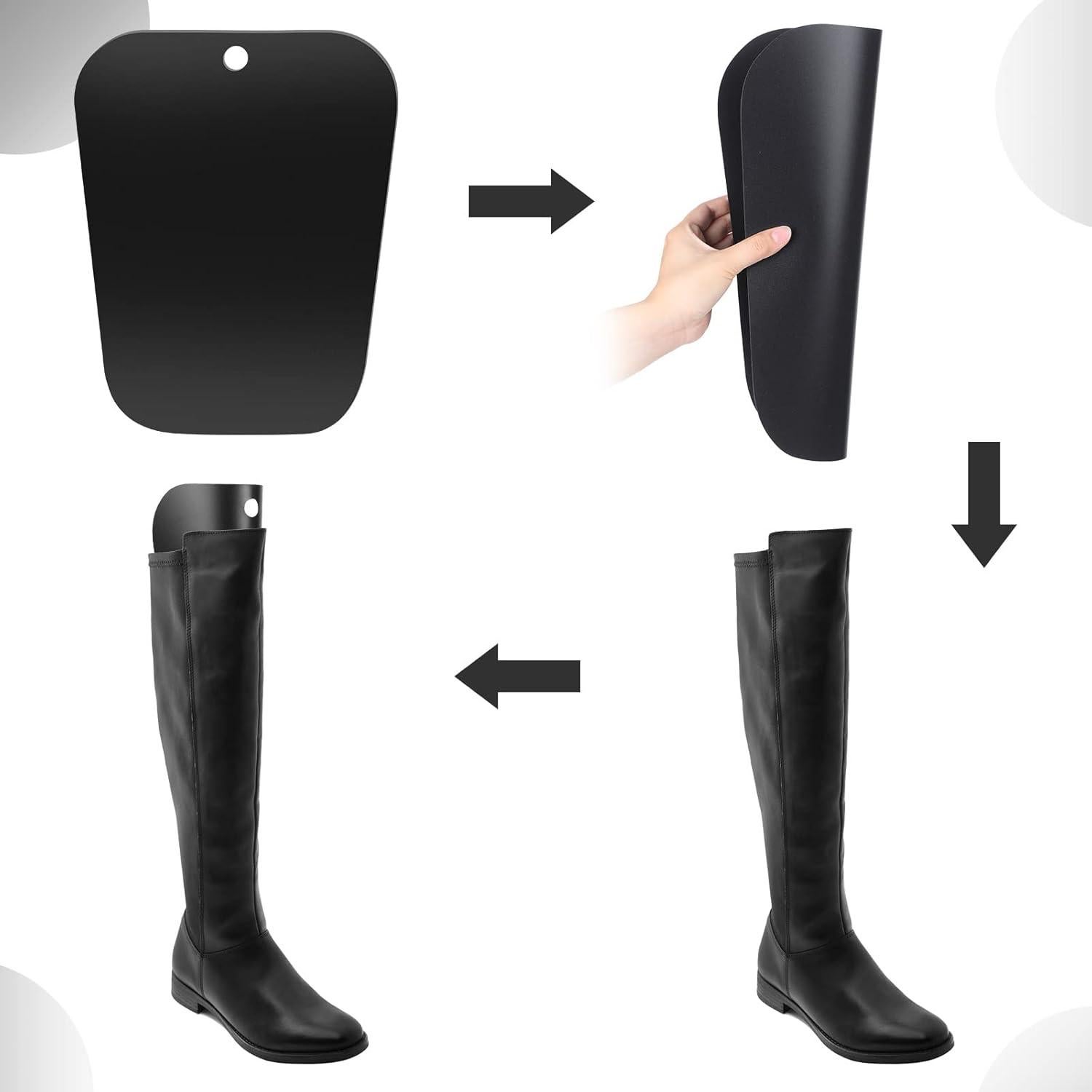 6 Formadores de Botas Reutilizables 30.5 cm Negro PP