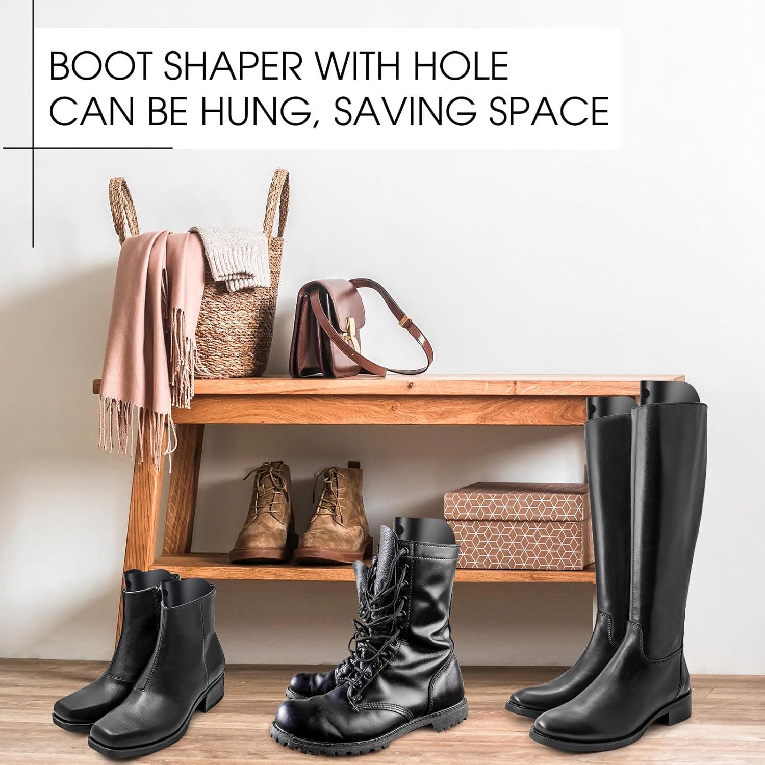 6 Formadores de Botas Reutilizables 30.5 cm Negro PP