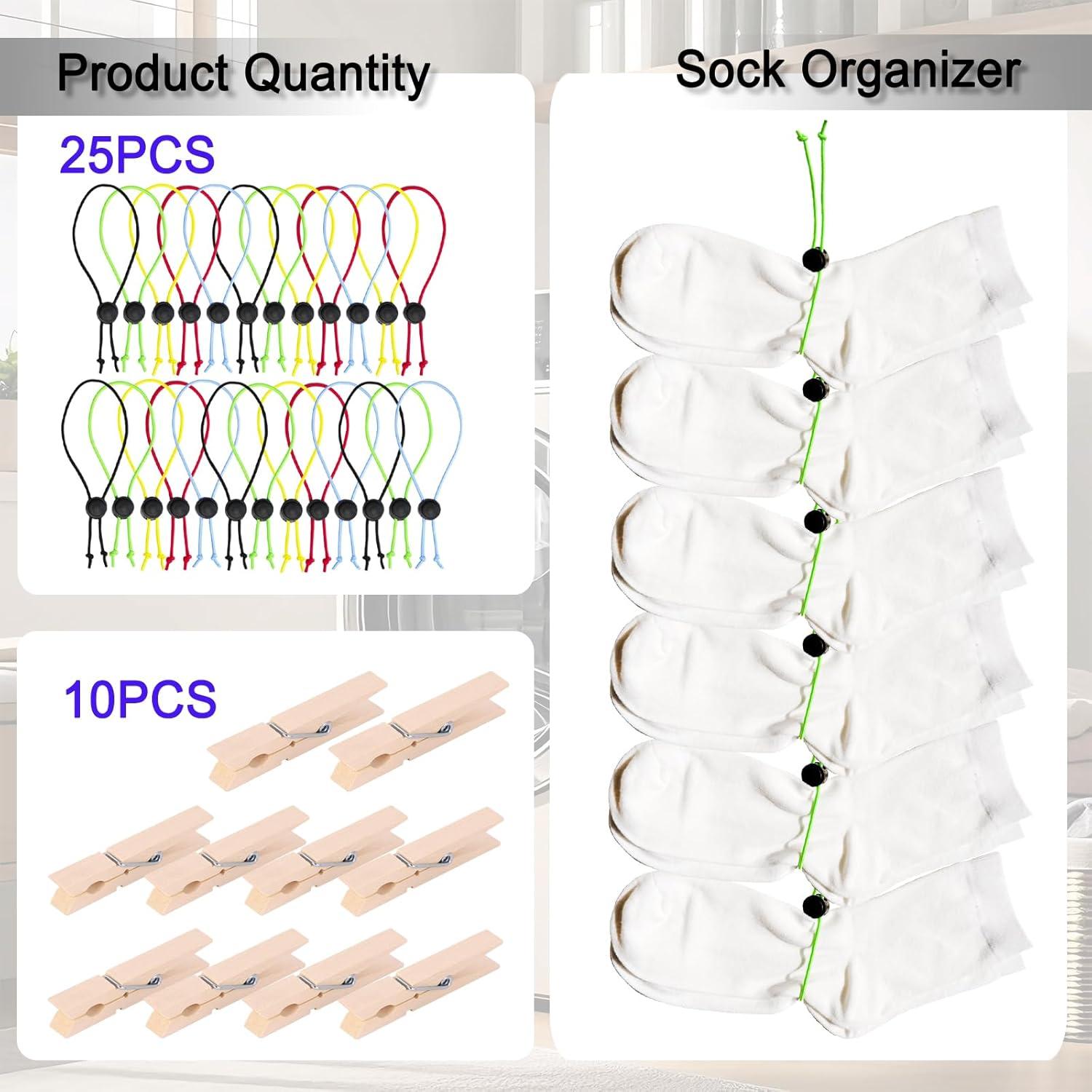 Juego de Clips para Calcetines de Lavandería JQLMLXLV 35 Pcs