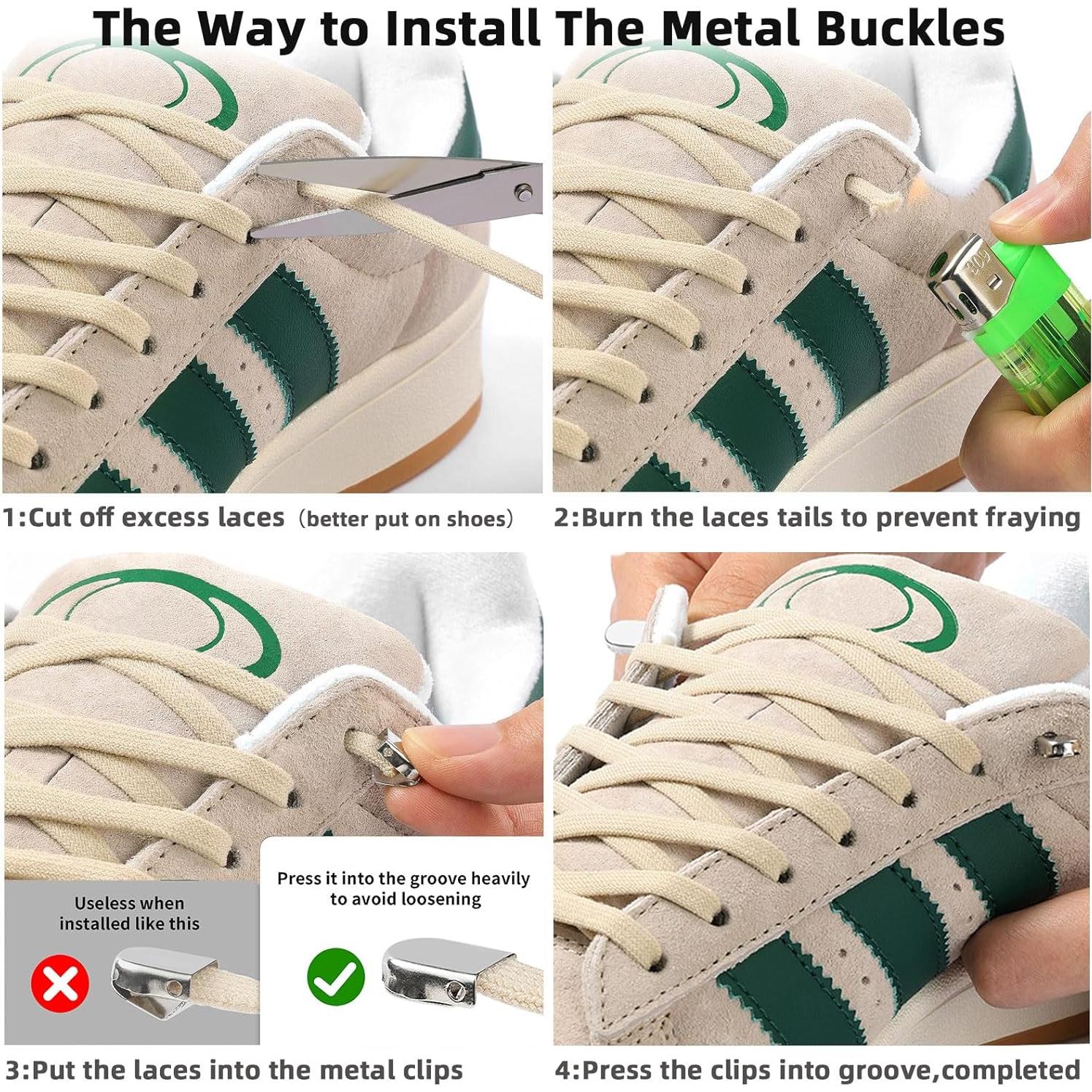 Cordones Elásticos Sin Nudos Stepace 120cm Blancos 2 Pares