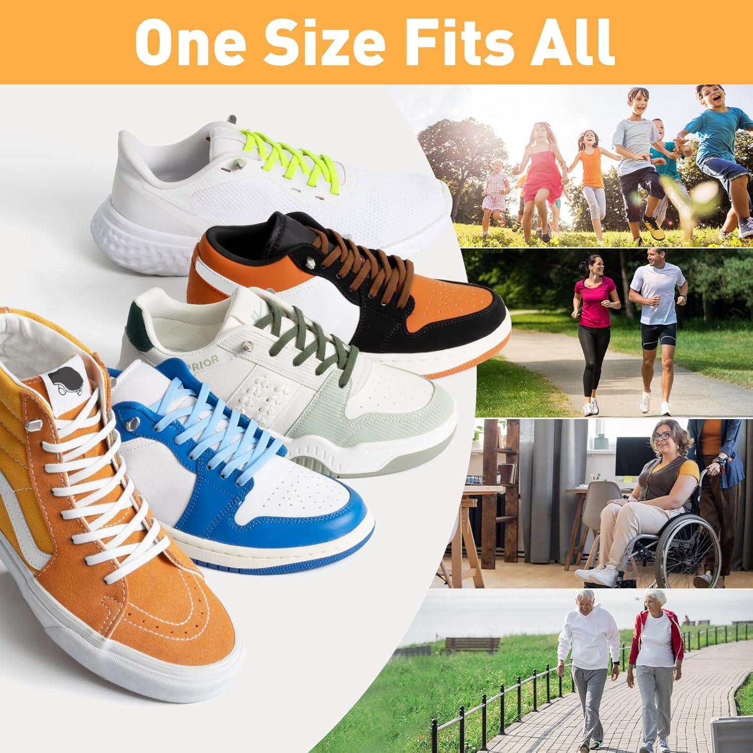 Cordones Elásticos Sin Nudos Stepace 120cm Blancos 2 Pares