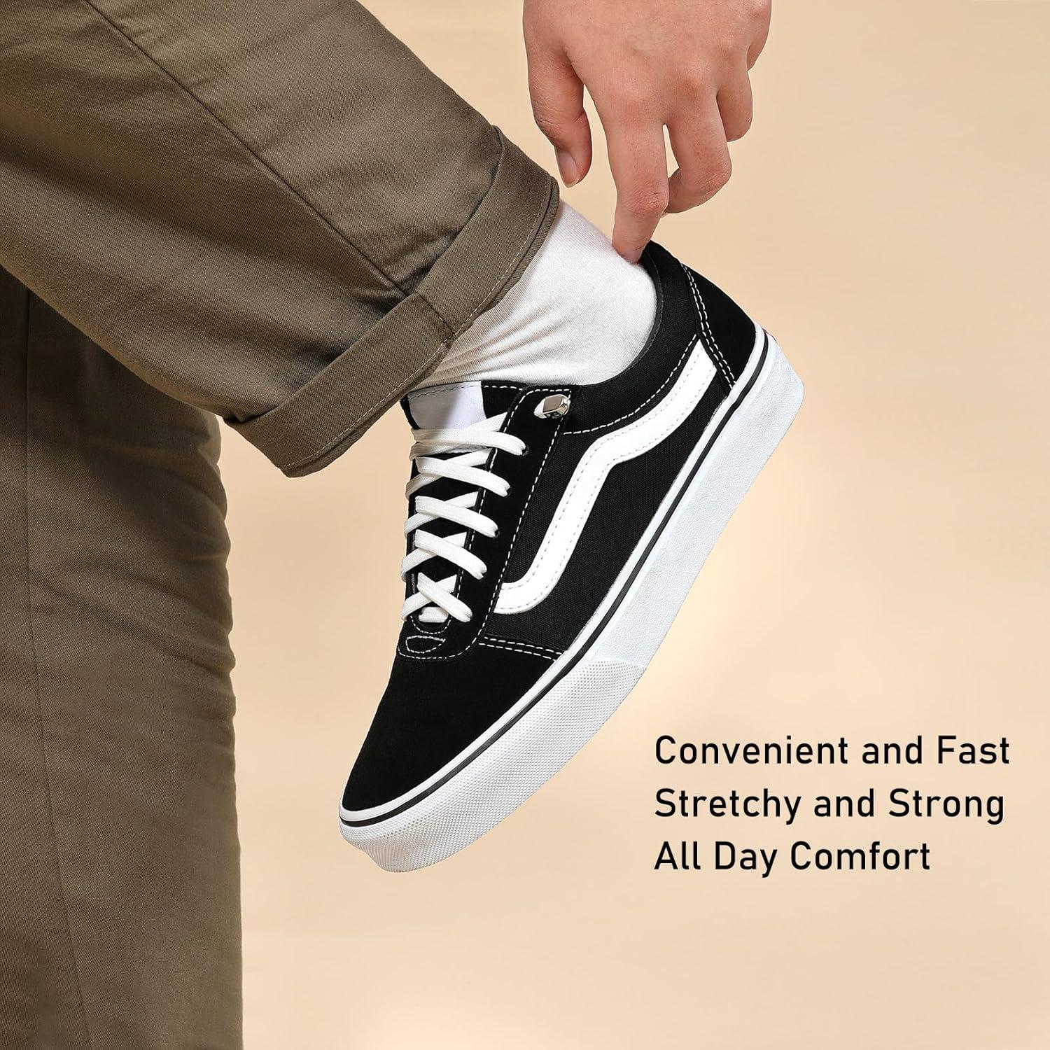 Cordones Elásticos Sin Nudos Stepace 120cm Blancos 2 Pares