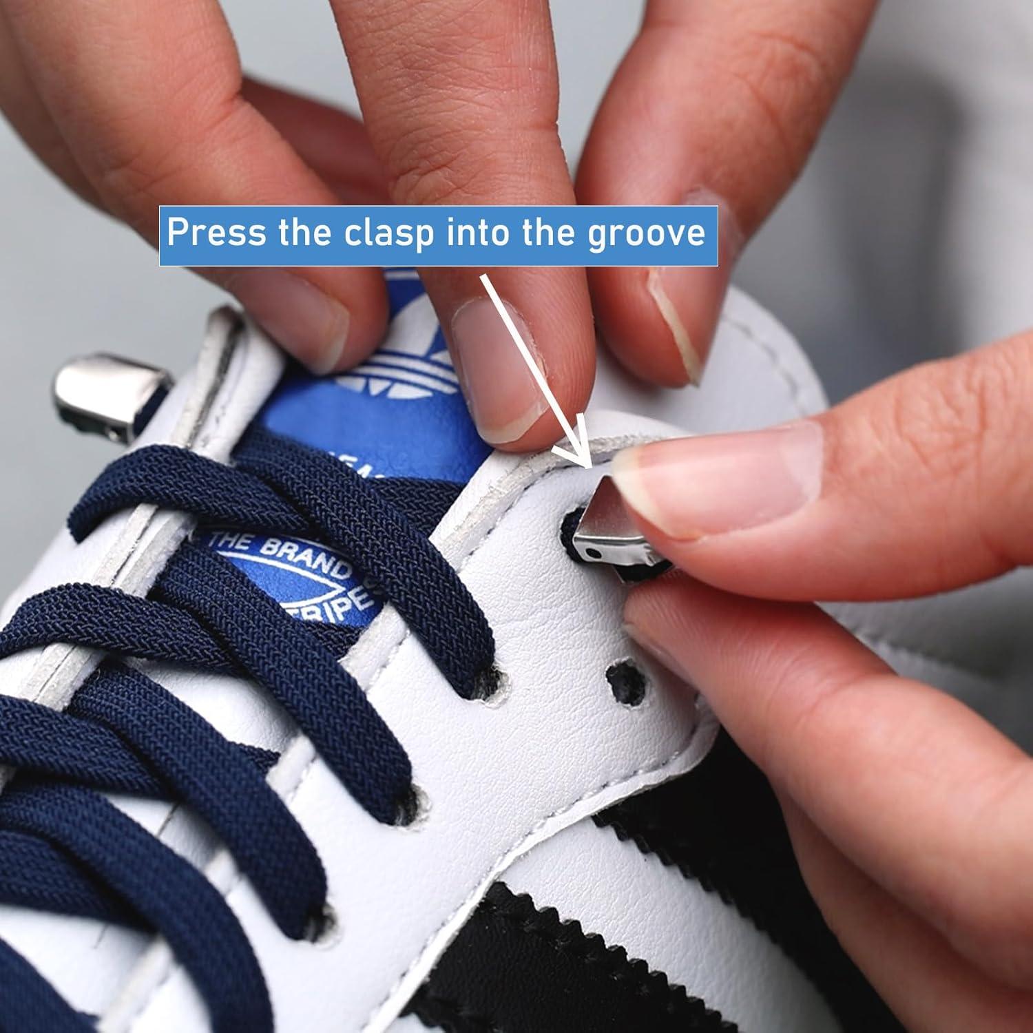 Cordones Elásticos Sin Nudos Stepace 120cm Blancos 2 Pares