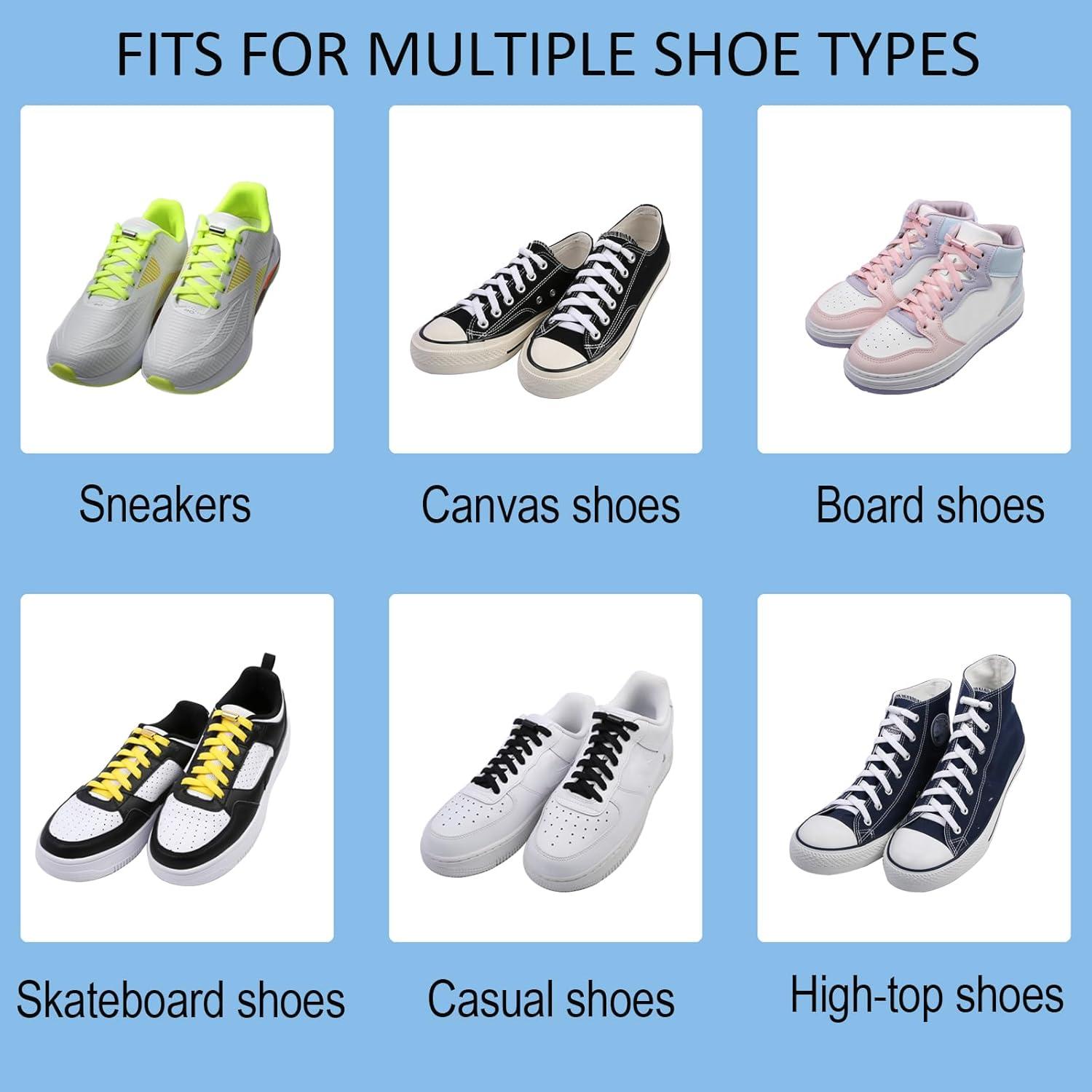 ZHENTOR Cordones Elásticos Sin Nudos 119 cm Negro - 2 Pares