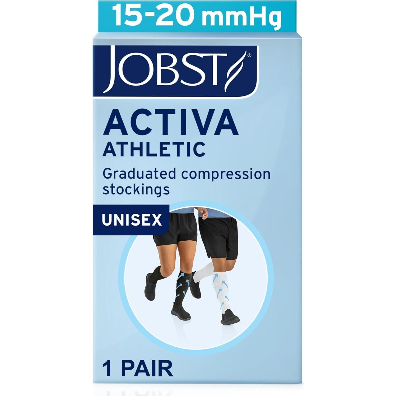 Calcetines de Compresión JOBST Activa 15-20 mmHg Negro Mediano