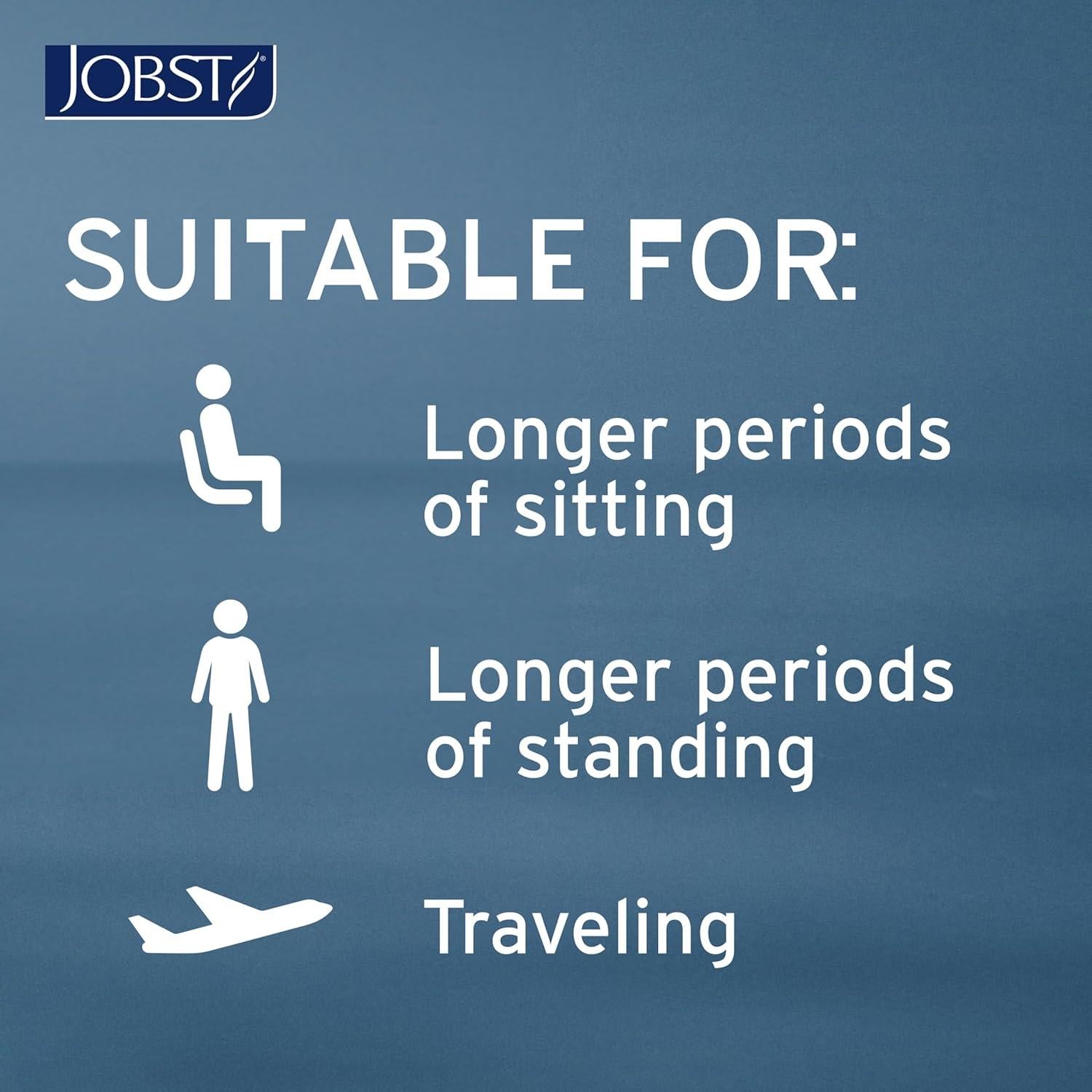 Calcetines de Compresión JOBST Activa 15-20 mmHg Negro Mediano