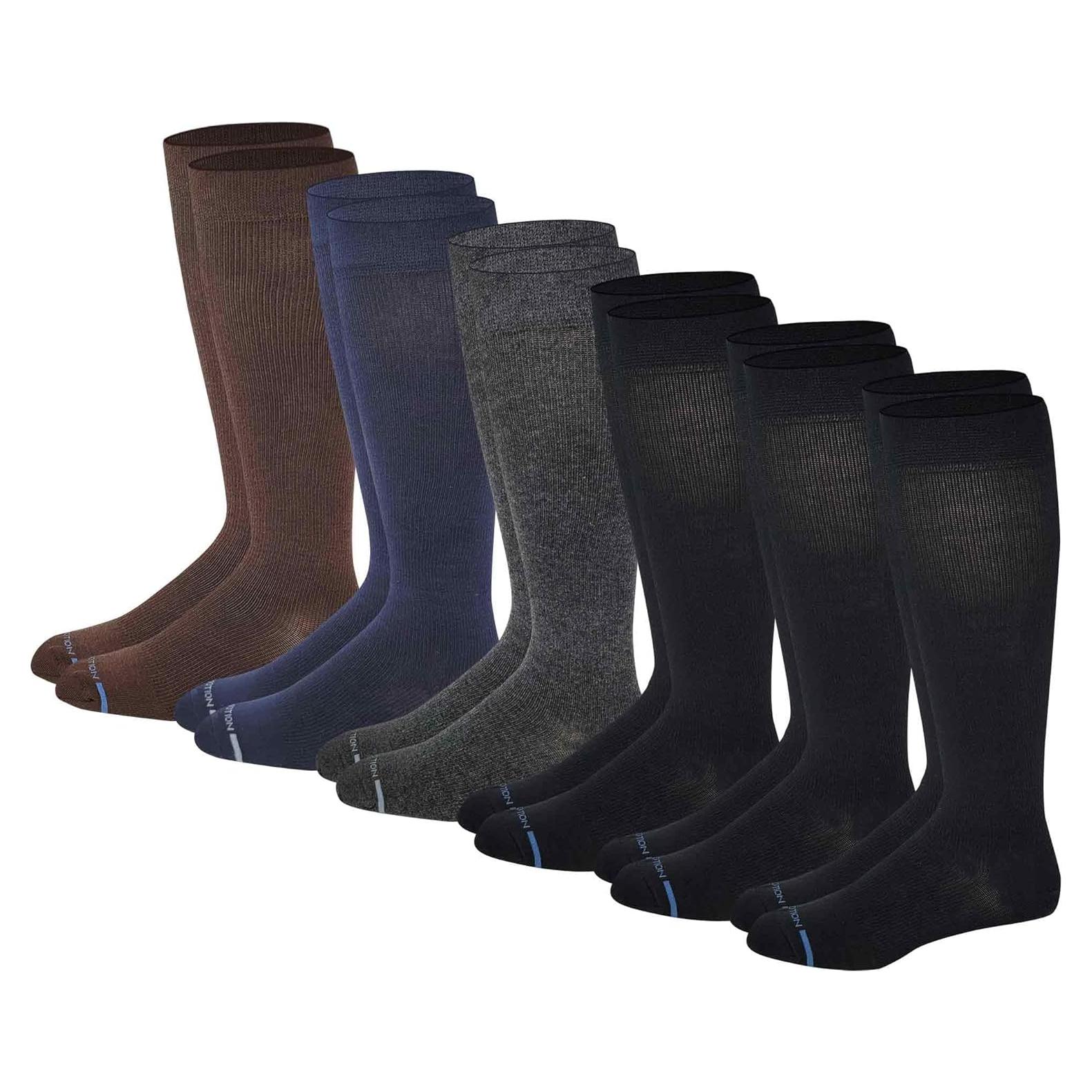 Calcetines de Compresión Dr. Motion Hombres 6 Pares 8-15mmHg