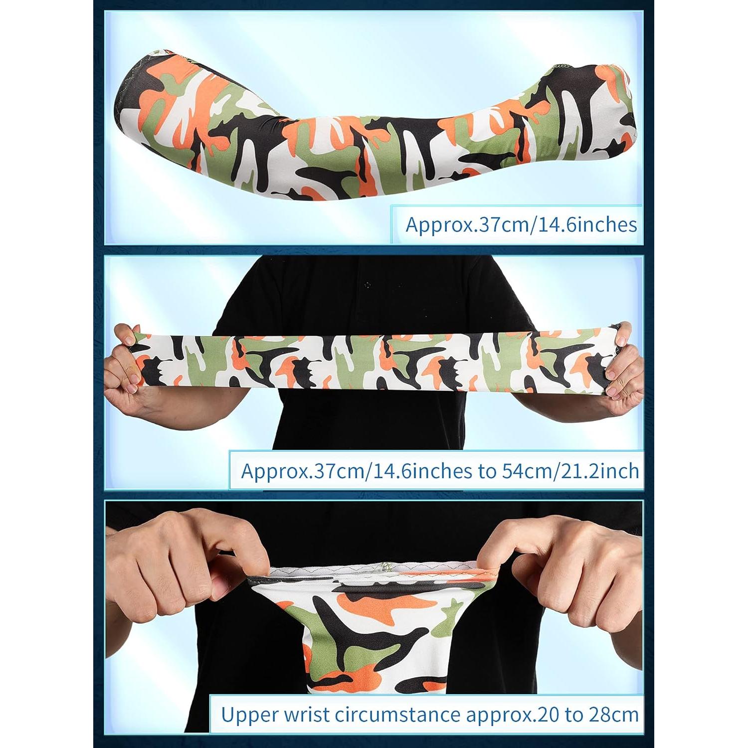 20 Pares Mangas Protectores para el Sol Geyoga Unisex Seda Fría