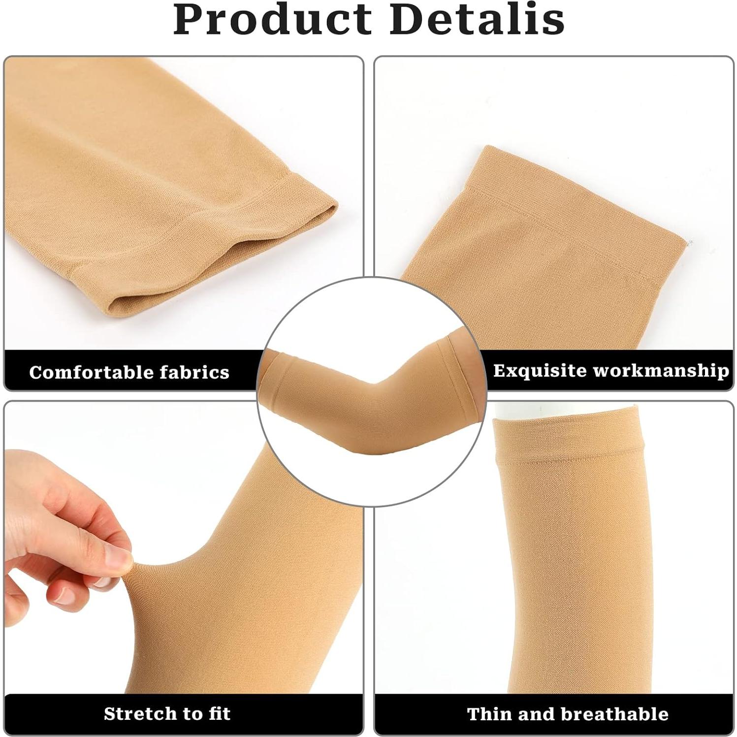 2 Pares Manga Cubierta Tatuaje Unisex MOZEAT 20x10 cm Nude