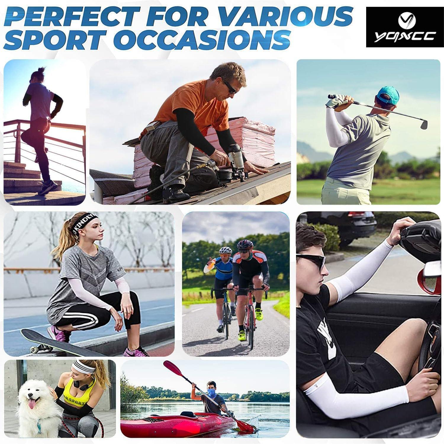 Mangas de Compresión YQXCC 6 Pares UV Protección Solar