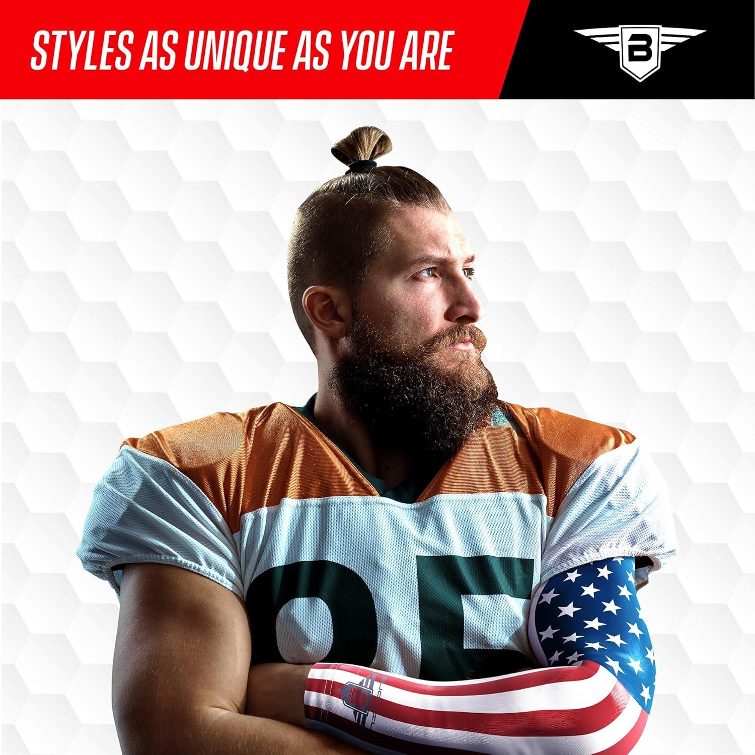 Manga de Compresión Bucwild Sports - Juvenil Pequeño - Camo Digital Rojo