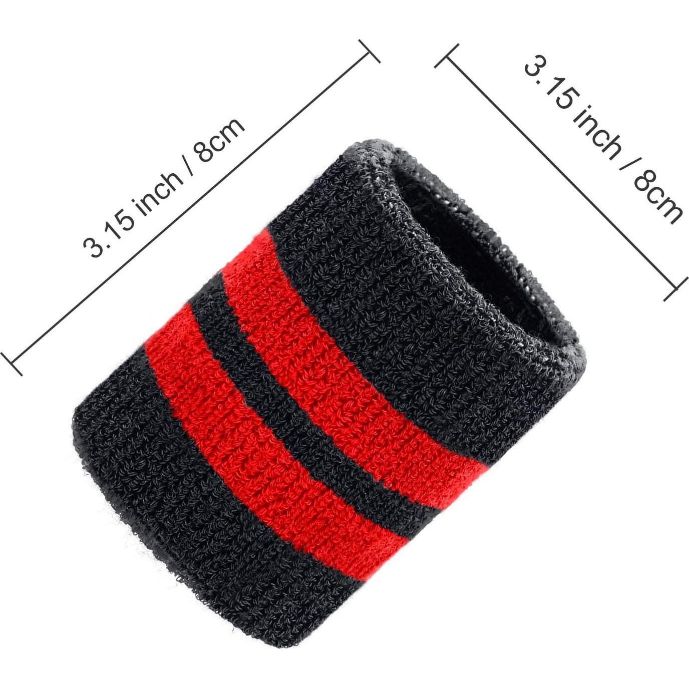 Muñequera Deportiva WILLBOND 6 Piezas Algodón 8x8cm