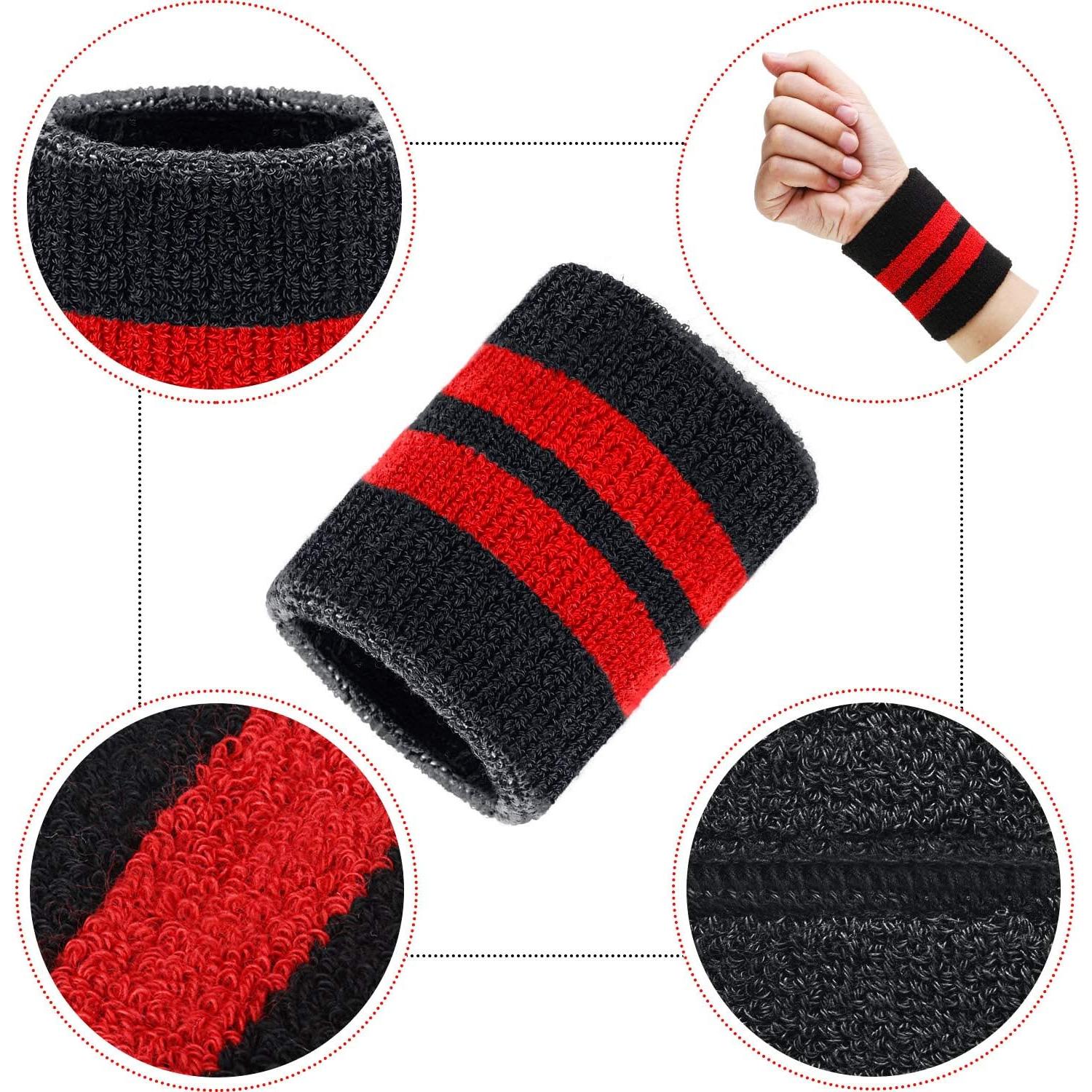 Muñequera Deportiva WILLBOND 6 Piezas Algodón 8x8cm