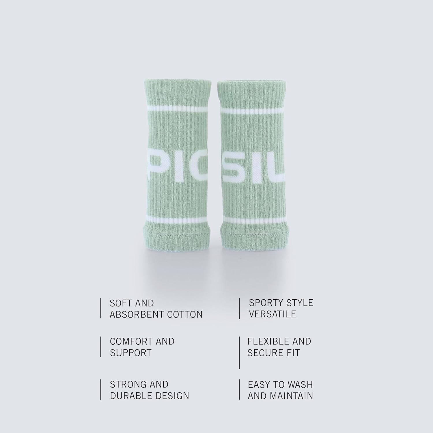 Muñequera de Algodón PICSIL Verde Oscuro - Absorbente y Transpirable