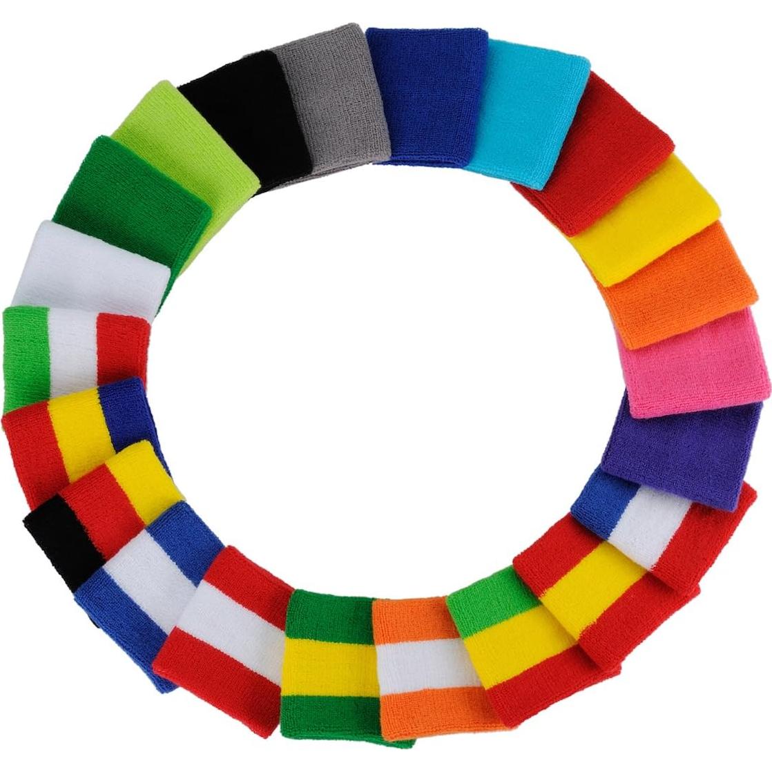 Muñequera de Sudor ONUPGO para Deportes - 1 Par Verde/Blanco