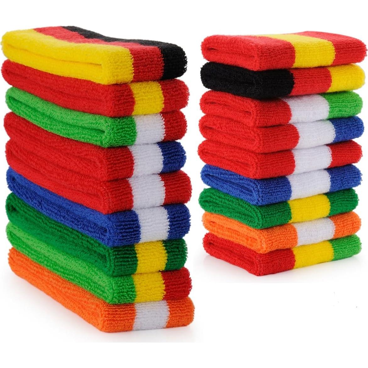 Muñequera de Sudor ONUPGO para Deportes - 1 Par Verde/Blanco