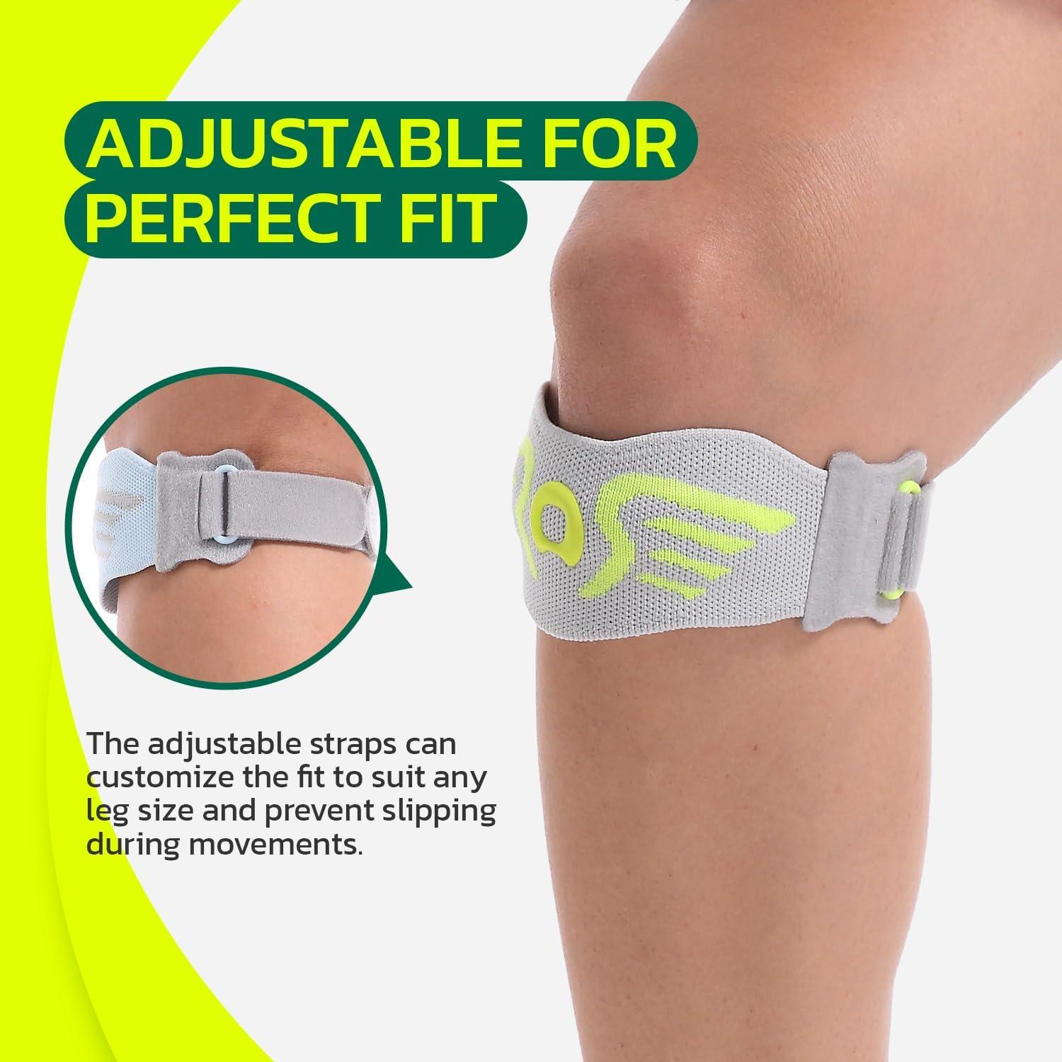 Paquete de 2 bandas de soporte para rodilla aoFIT - Ajustables