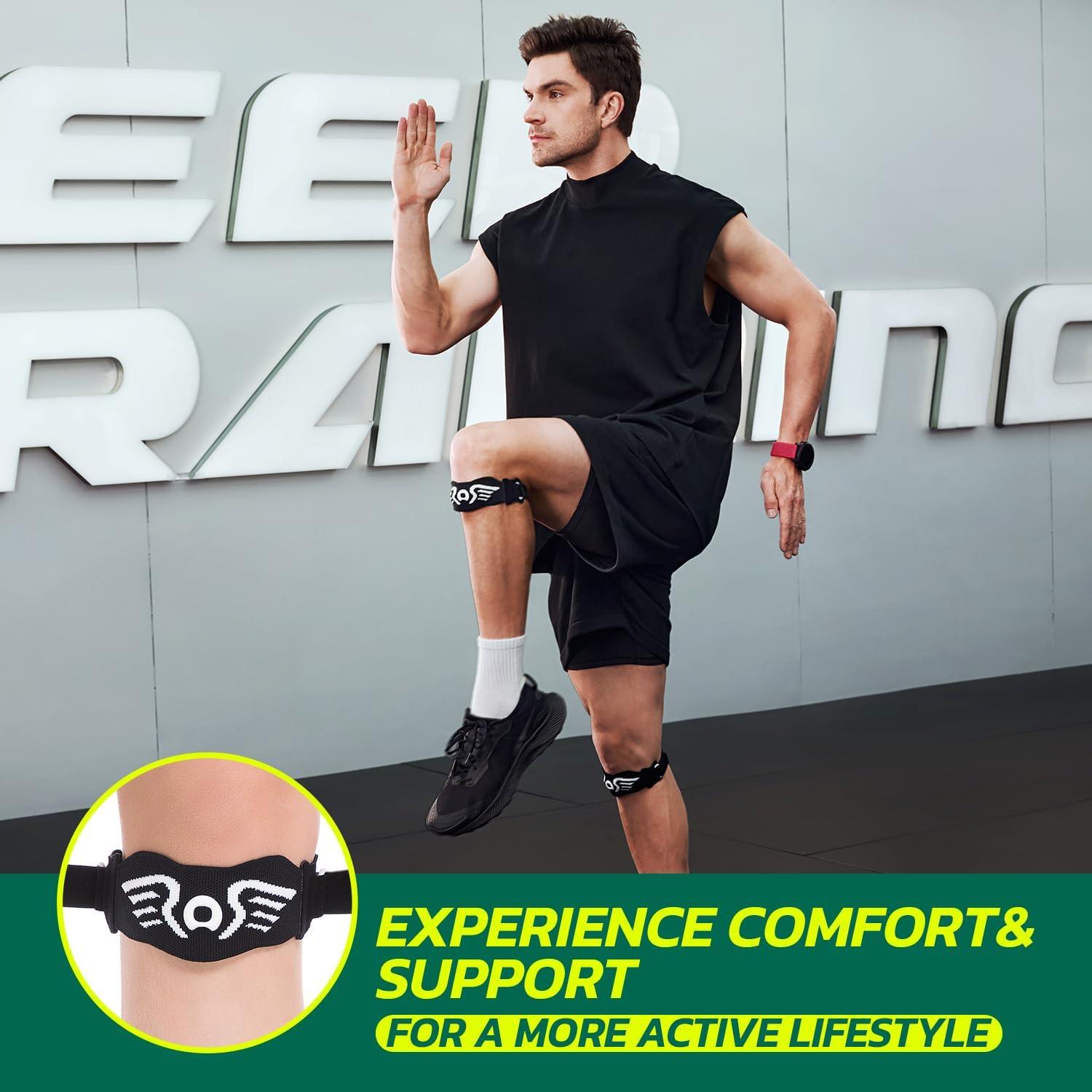 Paquete de 2 bandas de soporte para rodilla aoFIT - Ajustables