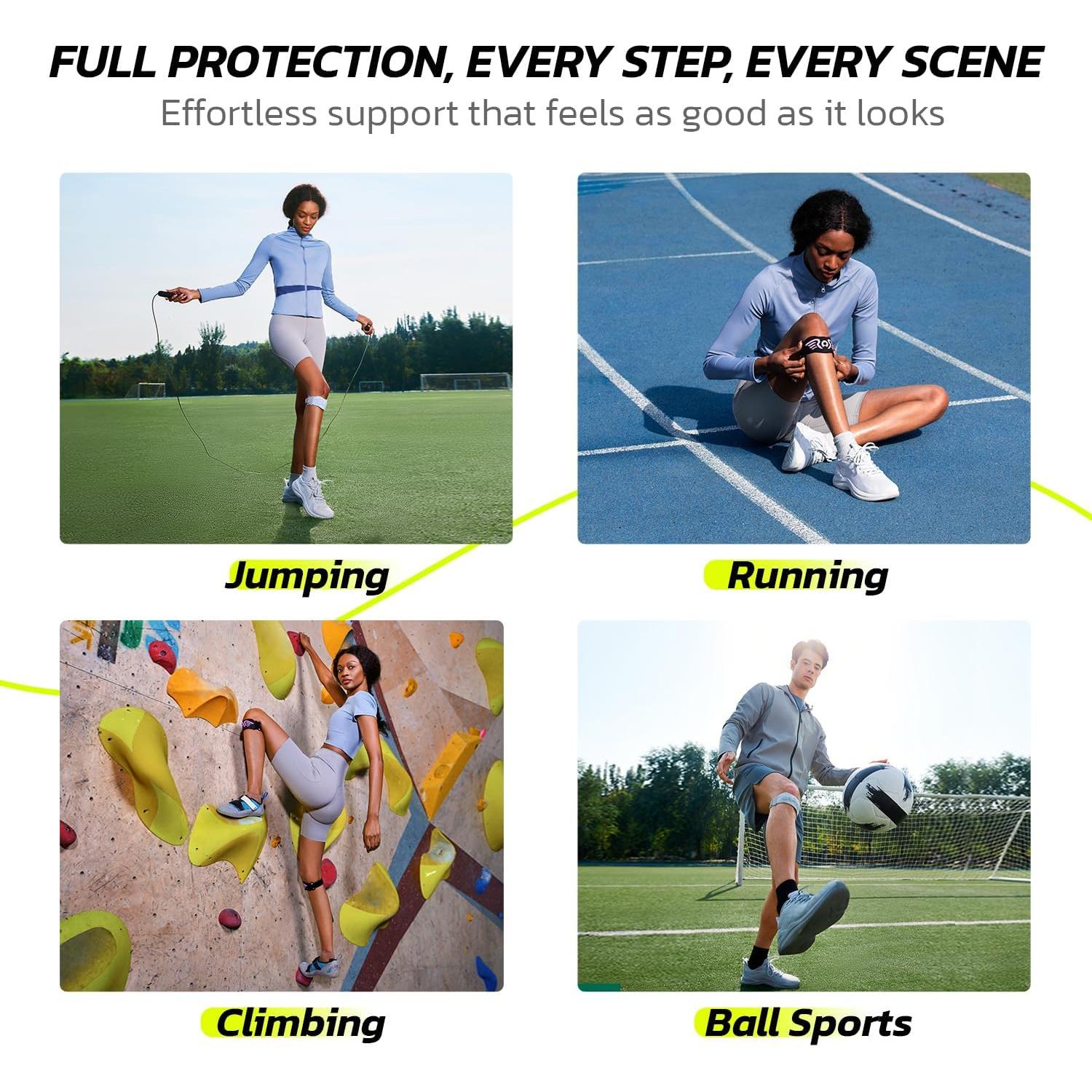 Paquete de 2 bandas de soporte para rodilla aoFIT - Ajustables