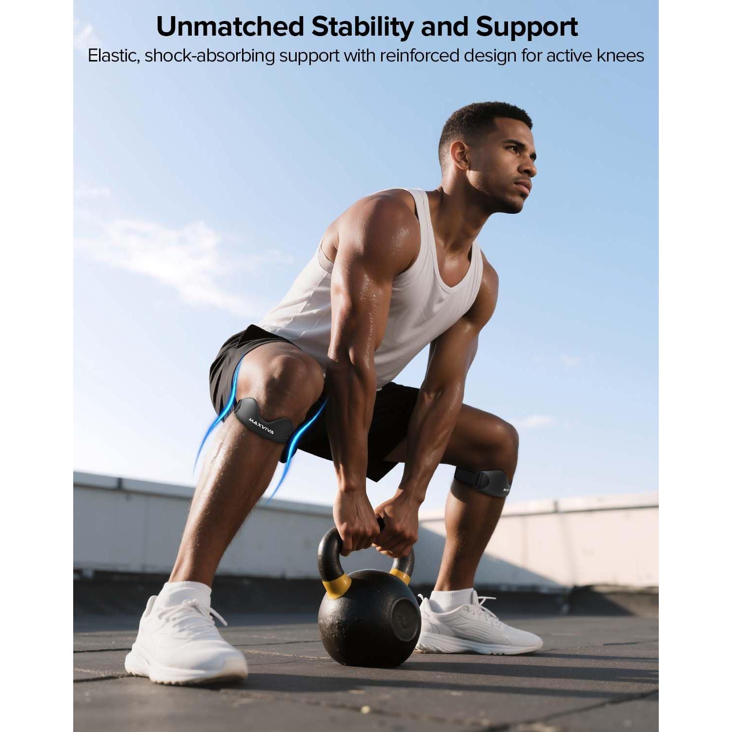 Faja de Soporte Patelar MAXVIVA - Rodillera Ajustable Negro