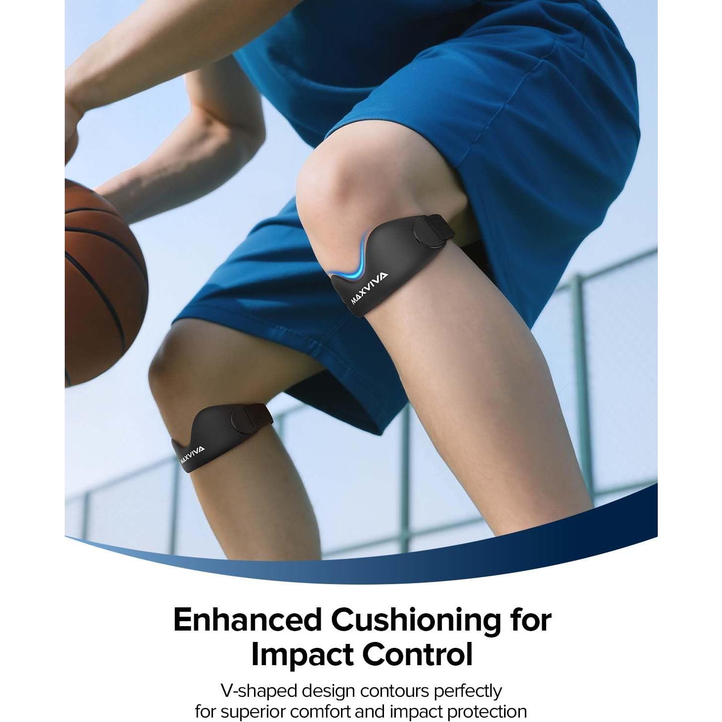 Faja de Soporte Patelar MAXVIVA - Rodillera Ajustable Negro