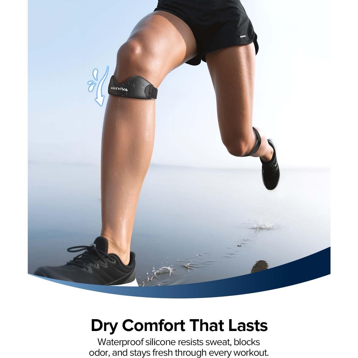 Faja de Soporte Patelar MAXVIVA - Rodillera Ajustable Negro