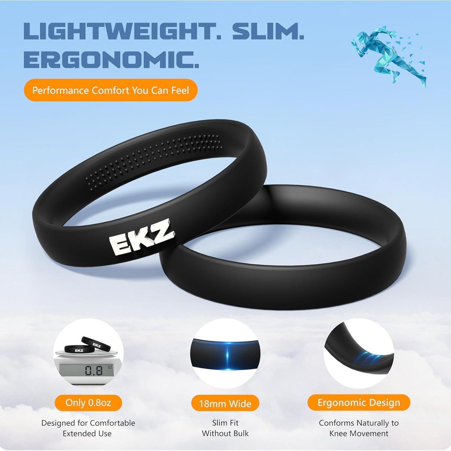 Correa de Rodilla de Silicona EKZ - Soporte Ergonómico Mediano