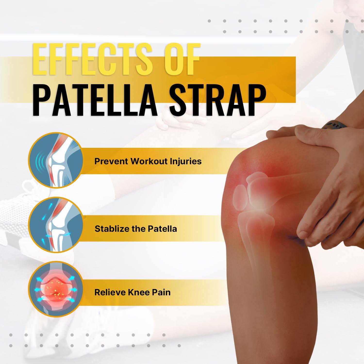 Fit Geno Banda de Rodilla Patelar - 2 Soportes Ajustables Negro