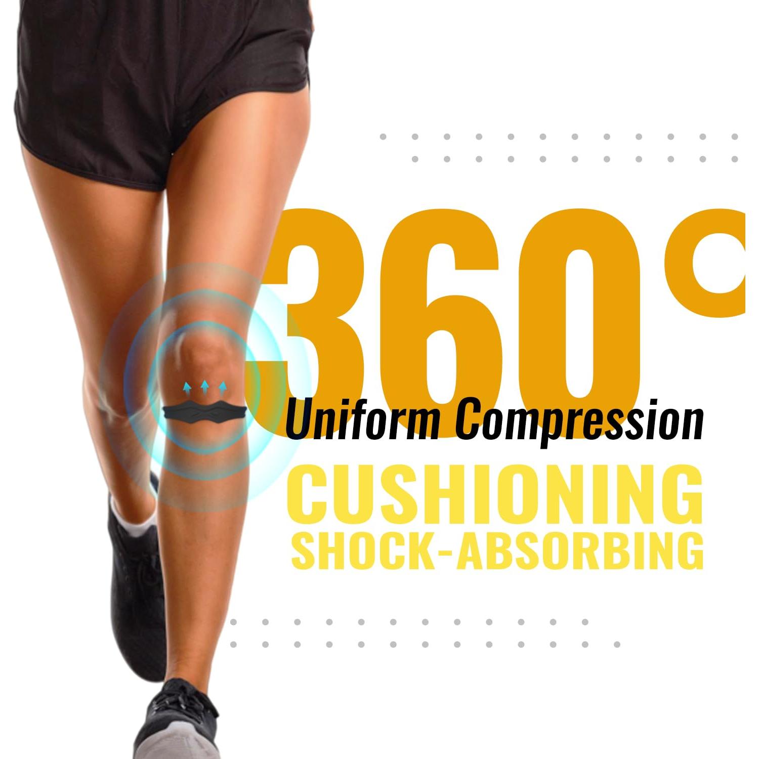 Fit Geno Banda de Rodilla Patelar - 2 Soportes Ajustables Negro