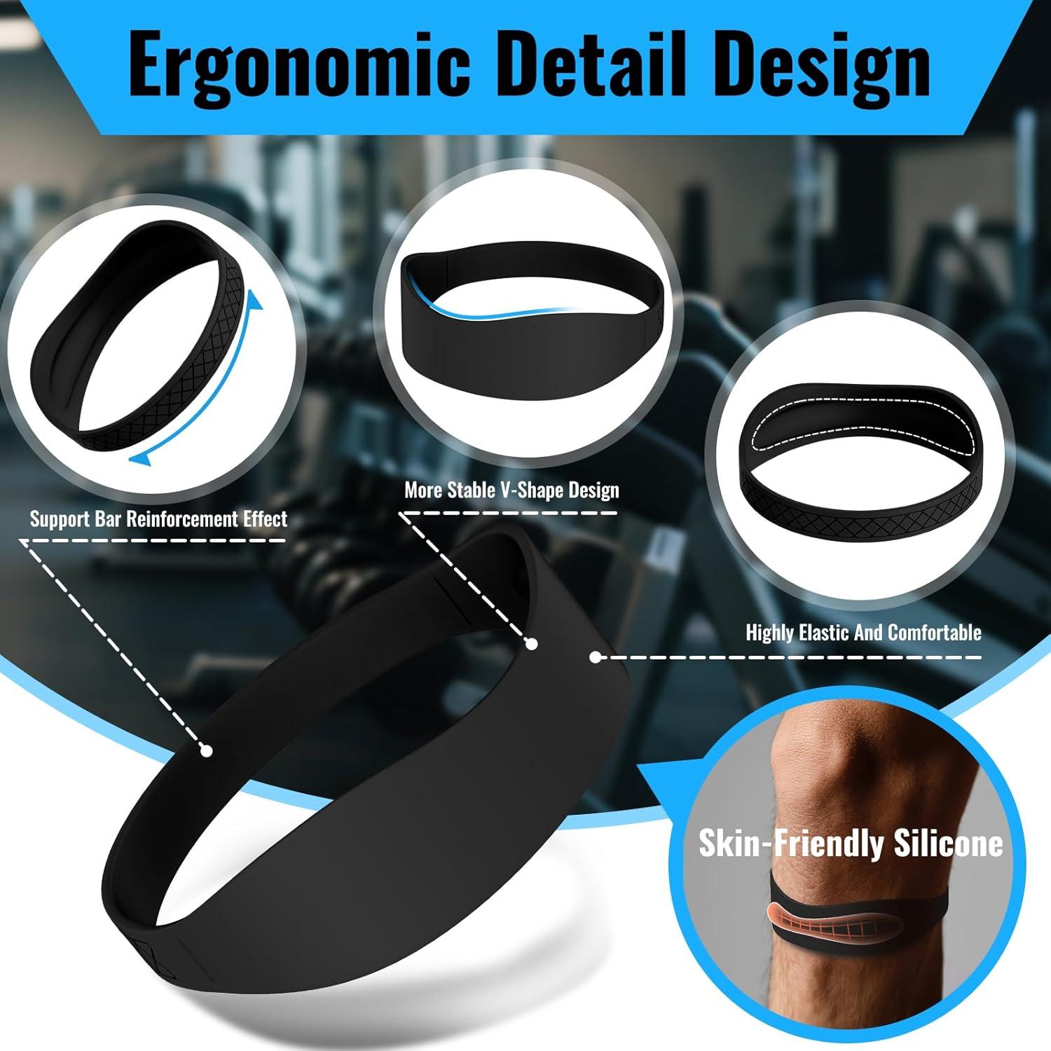 2PCS Banda de Patela OPOX Soporte Rodilla Alivio Dolor Negro