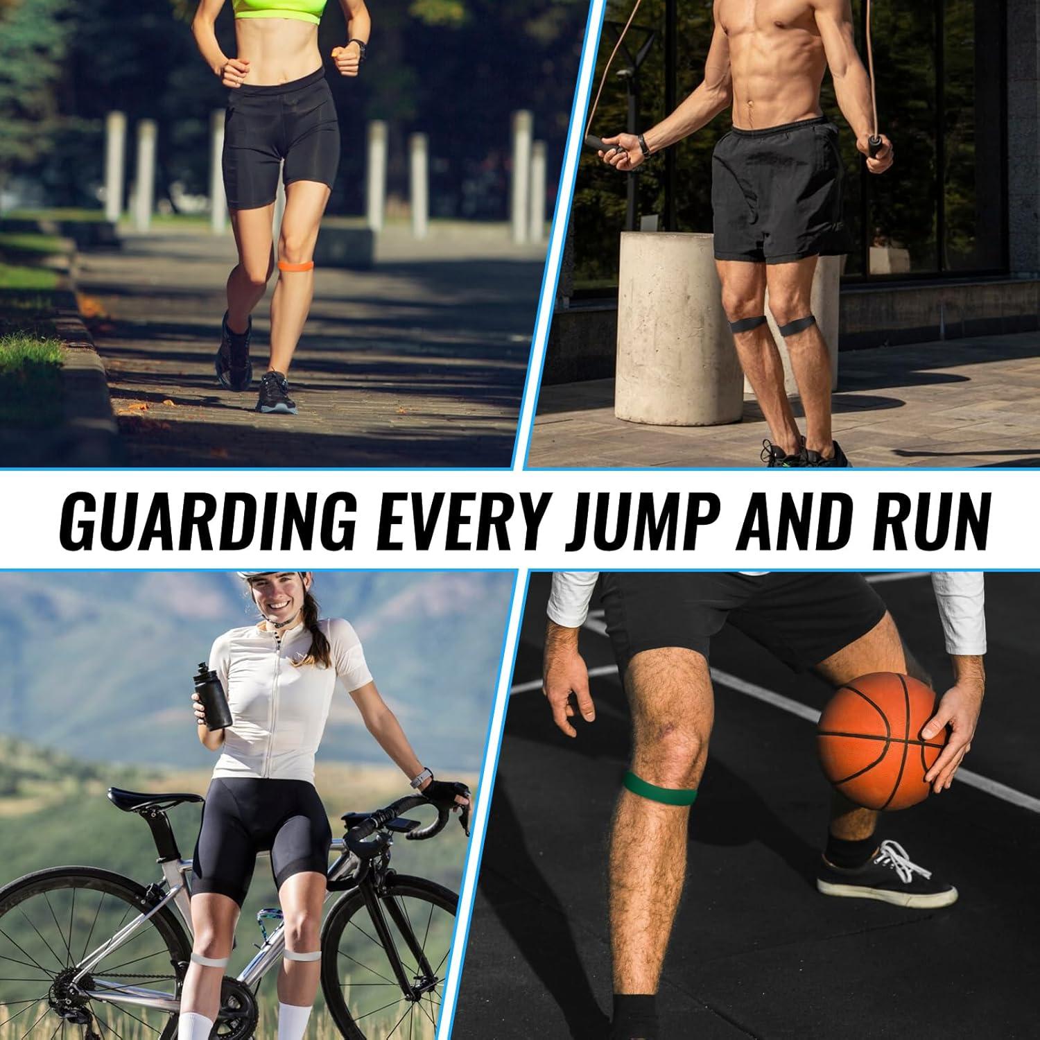 2PCS Banda de Patela OPOX Soporte Rodilla Alivio Dolor Negro