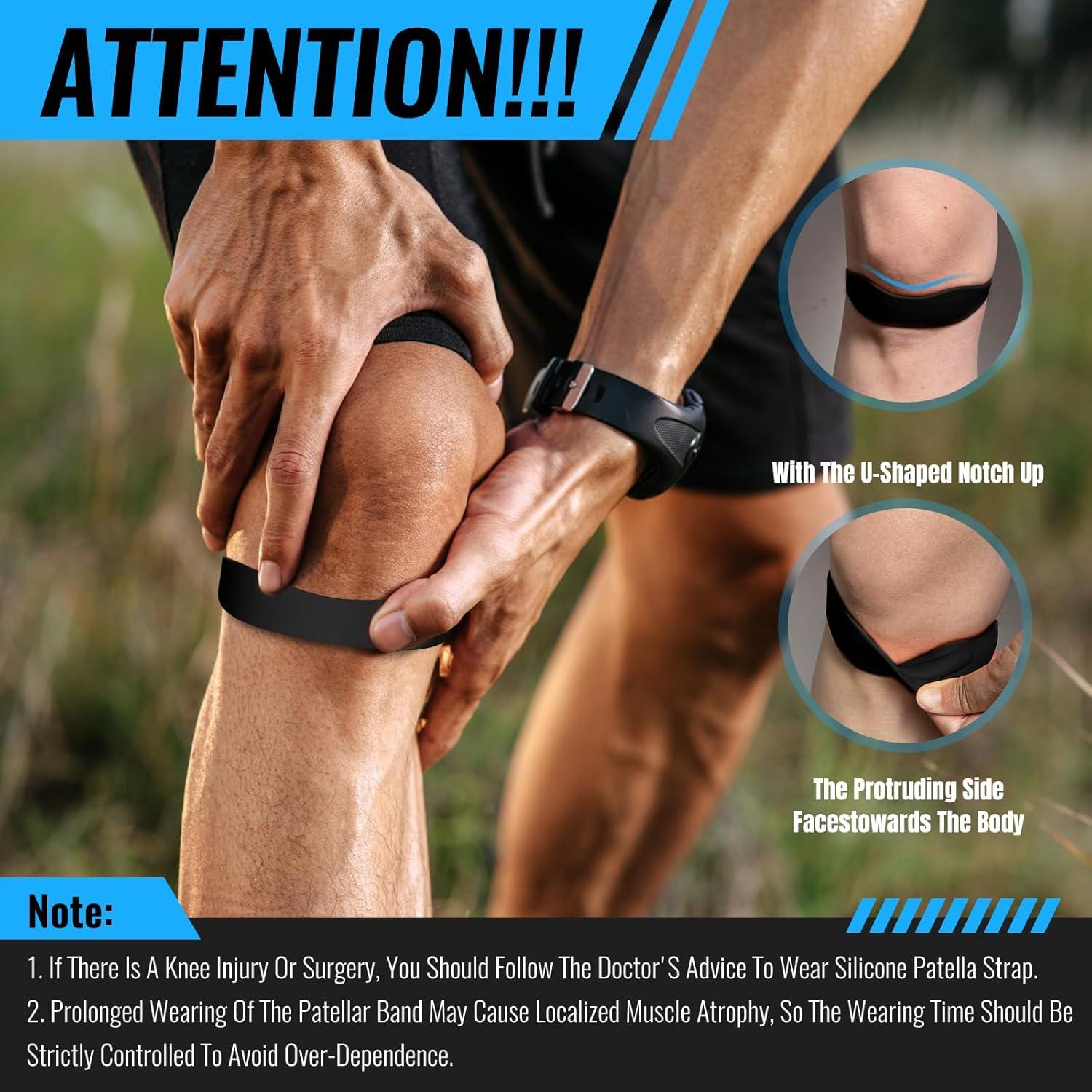 2PCS Banda de Patela OPOX Soporte Rodilla Alivio Dolor Negro