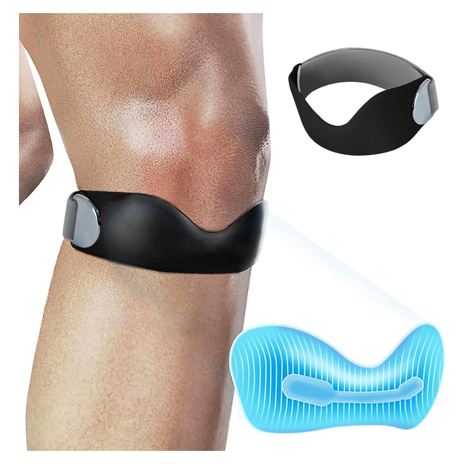 Correa de Soporte Patelar de Silicona Ajustable - Negro Clásico