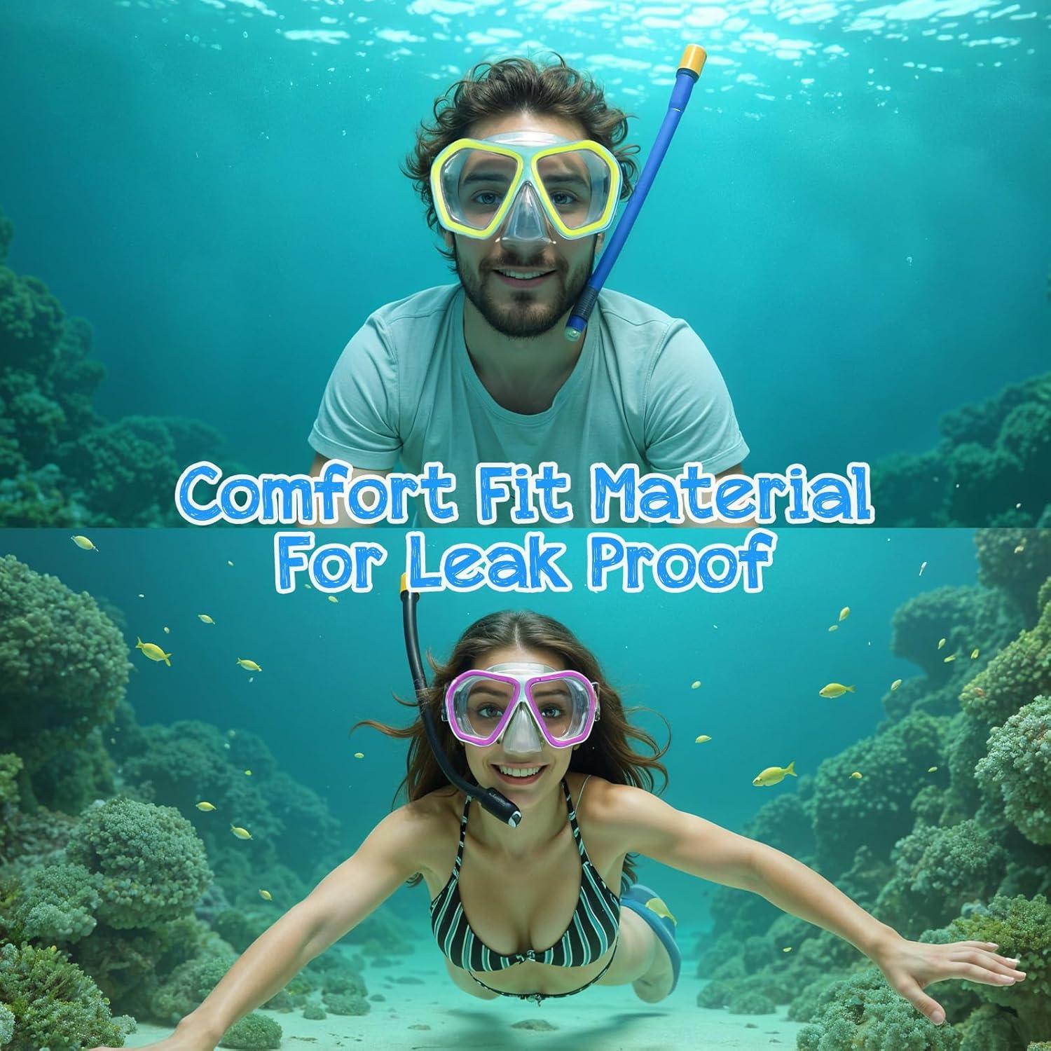 Gafas de Natación Adulto PercyEffie con Cubierta Nasal 180°